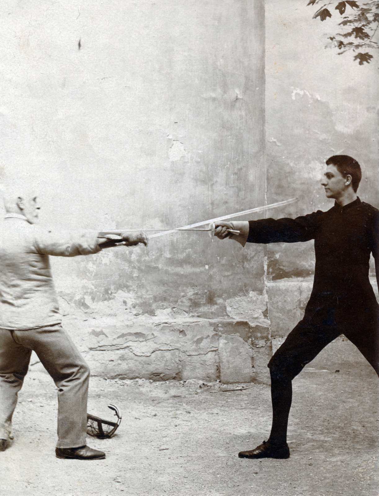 1913, Bősze Ádám, sport, szabadidő, férfiak, játék, kard, vívás, Fortepan #170009