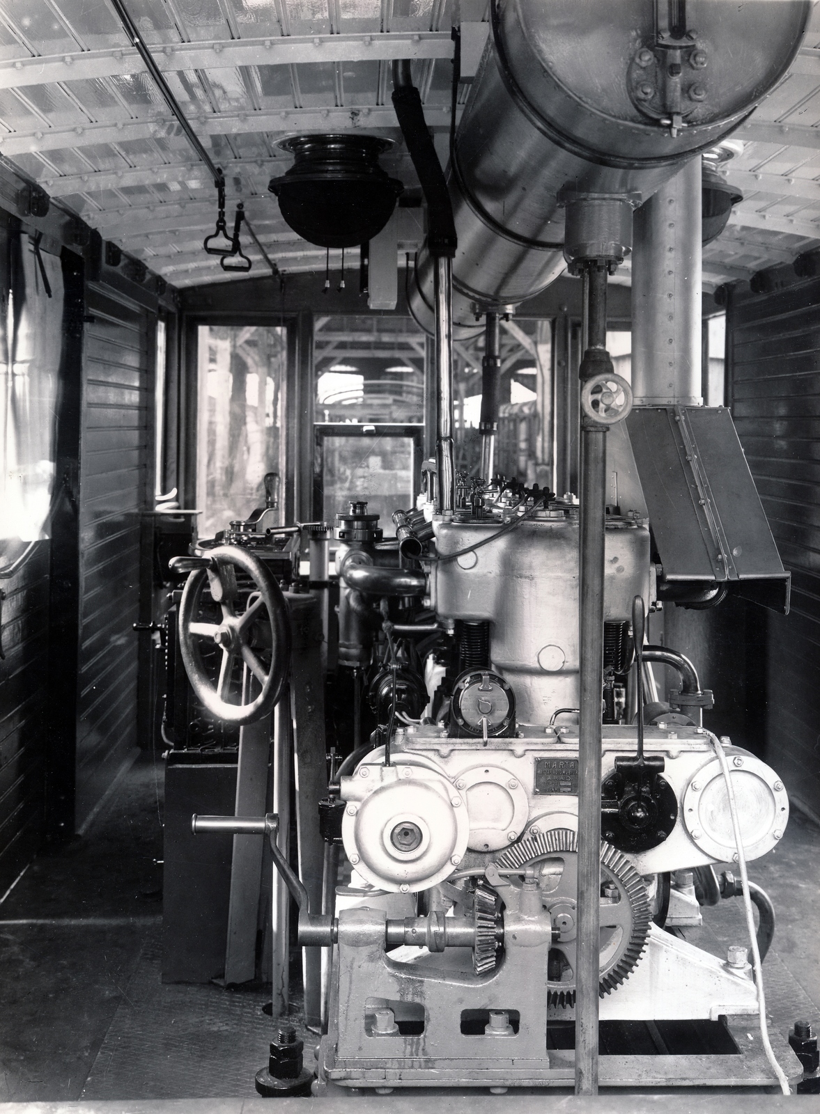 1913, Villányi György, railway, engine room, Fortepan #170116