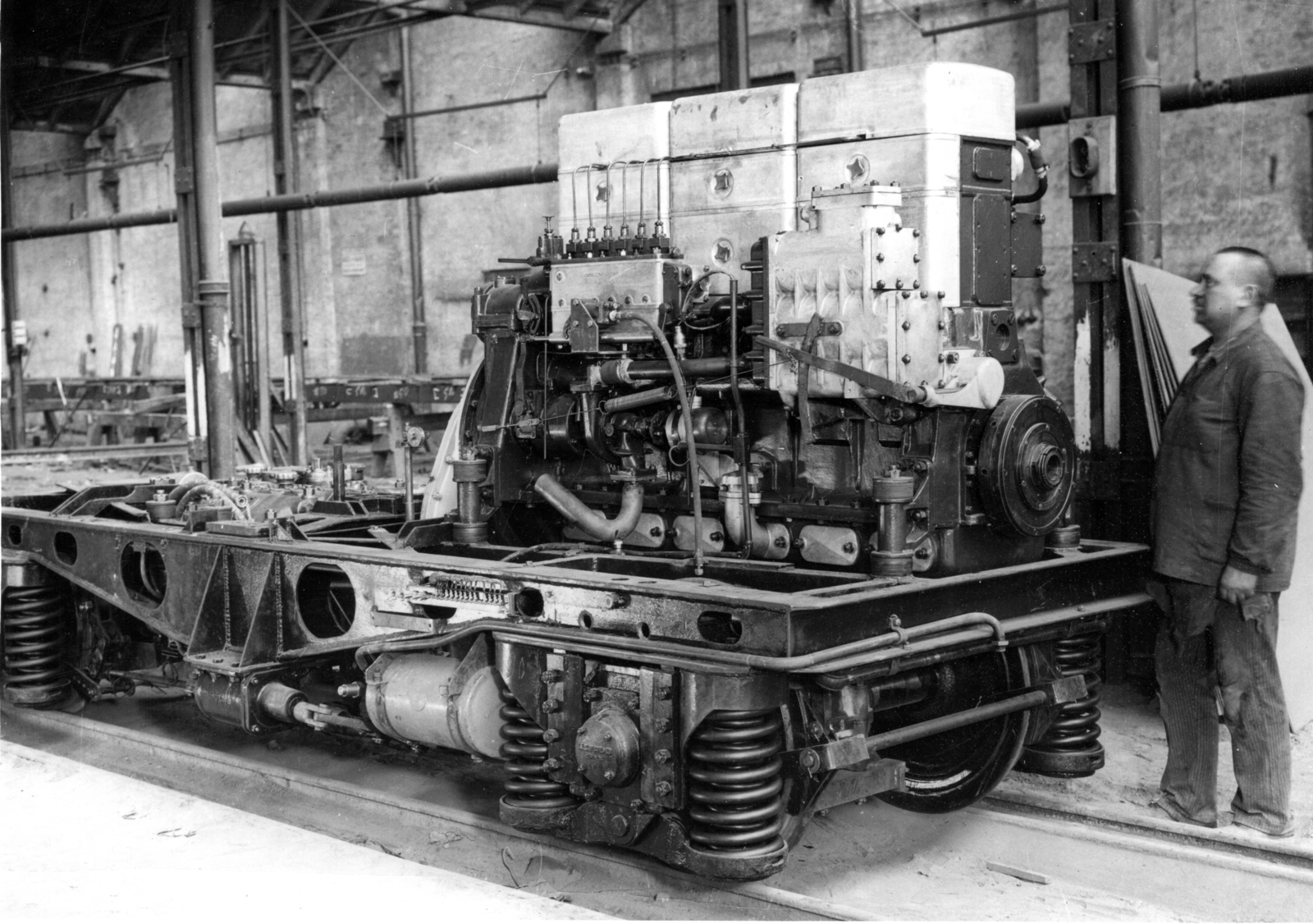 1929, Villányi György, railway bogie, Ganz-Jendrassik, Fortepan #170272