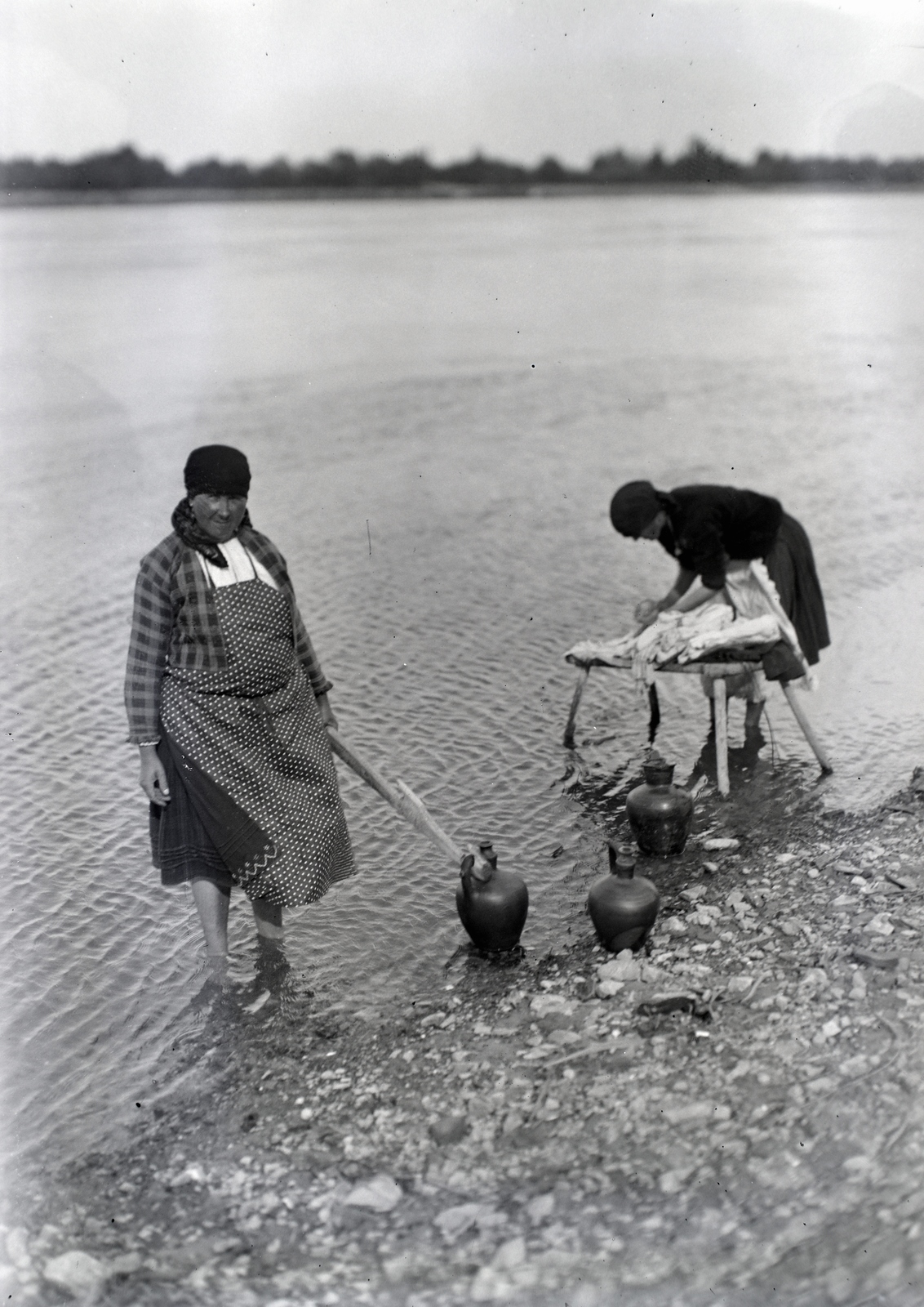 1929, Privát Fotó és Film Archívum-Höfler Tibor gyűjtemény, jar, washing, shore, Fortepan #170389