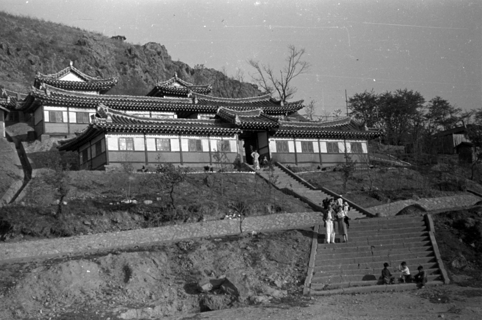 1955, Lőrinczi Ákos, flight of stairs, Fortepan #170480