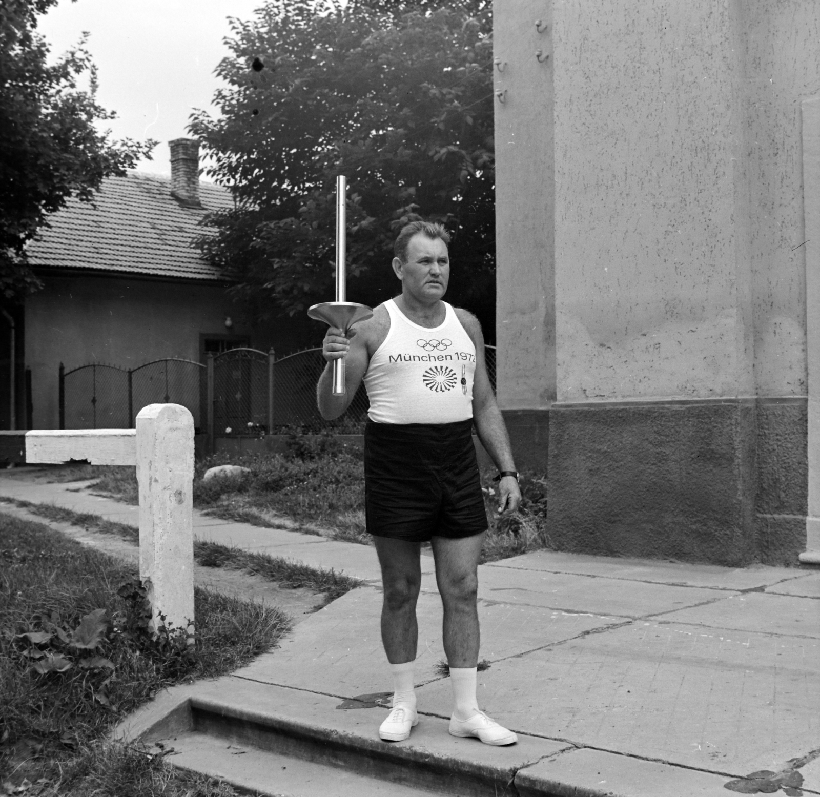 1972, Péterffy István, olympic flame, Fortepan #170620