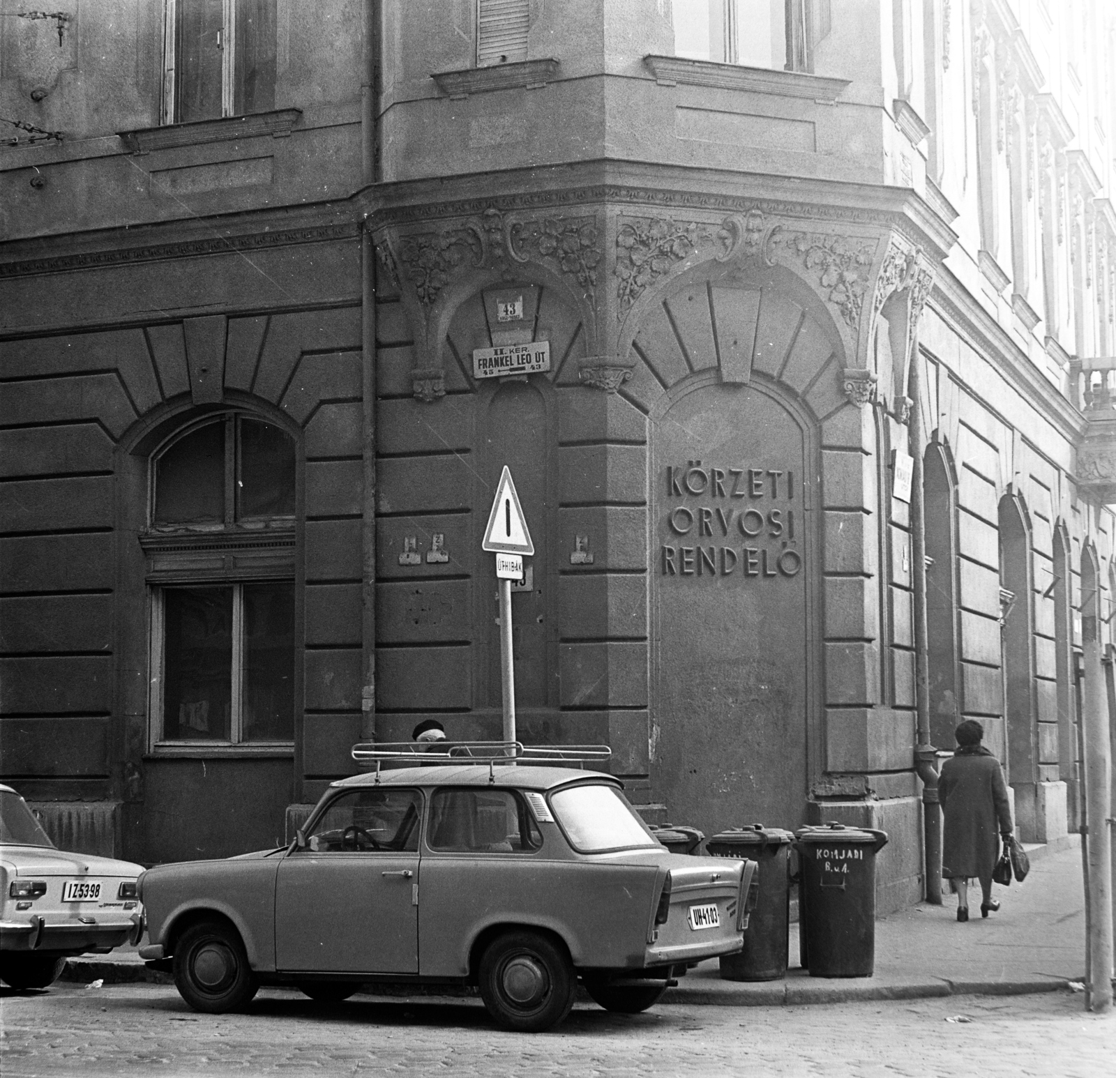 Hungary, Budapest II., Frankel Leó út - Komjádi Béla utca sarok., 1975, Péterffy István, Trabant-brand, number plate, Budapest, Fortepan #170819