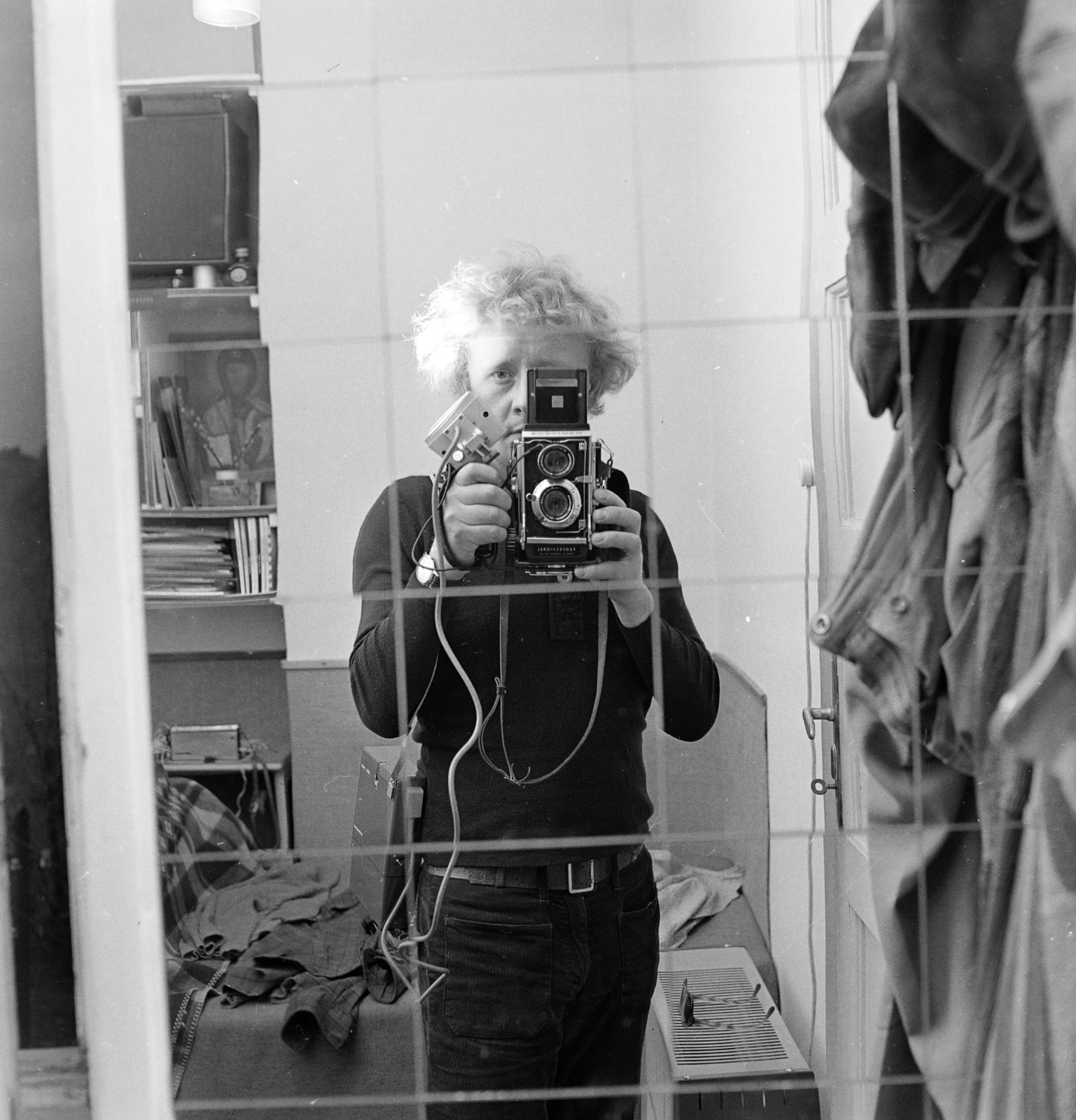 Hungary, Péterffy István fotóriporter., 1976, Péterffy István, photography, self-portrait, Best of, Fortepan #170842