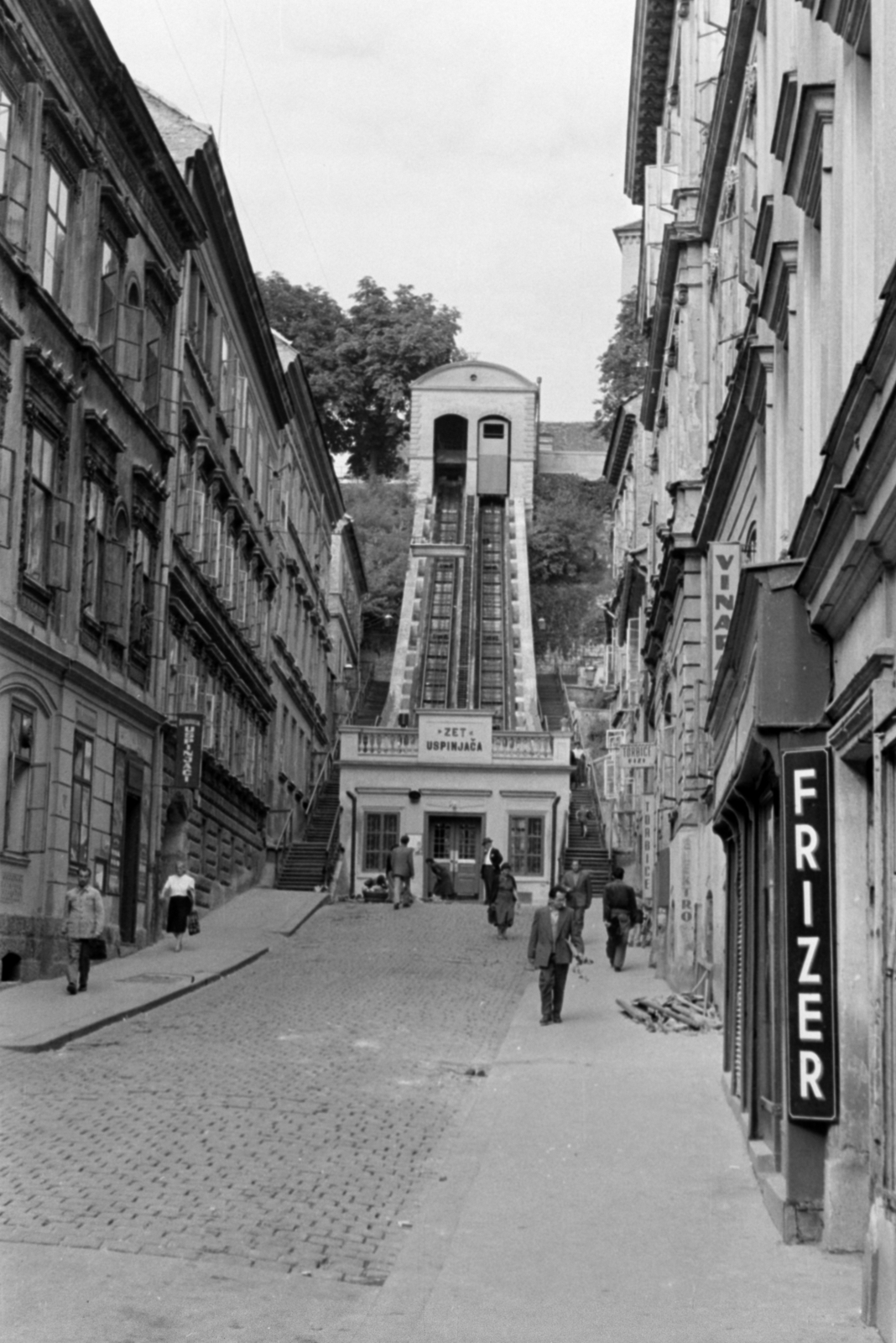 Croatia, Zagreb, Tomićeva ulica, szemben a Sikló., 1955, Sattler Katalin, Yugoslavia, hairdresser, Fortepan #171150