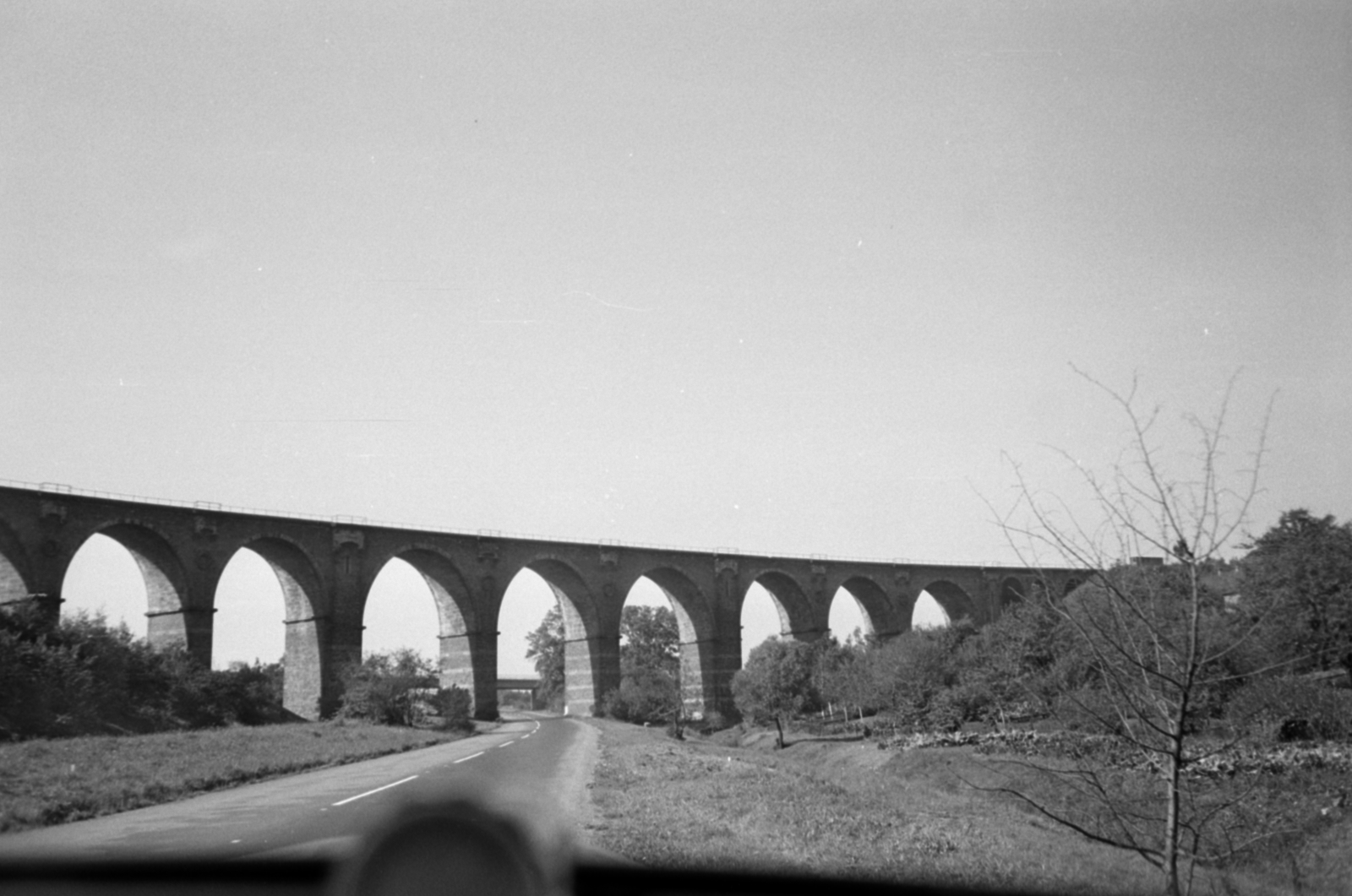 Germany, Chemnitz, (Karl-Marx-Stadt), Bahrebachmühlenviadukt., 1957, Sattler Katalin, GDR, Fortepan #171186