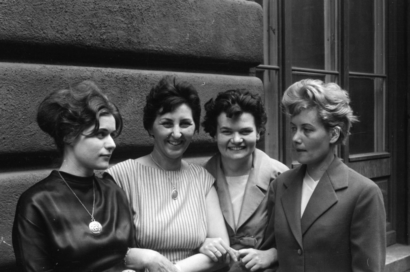 1959, Sattler Katalin, women, hairdo, fun, Fortepan #171375