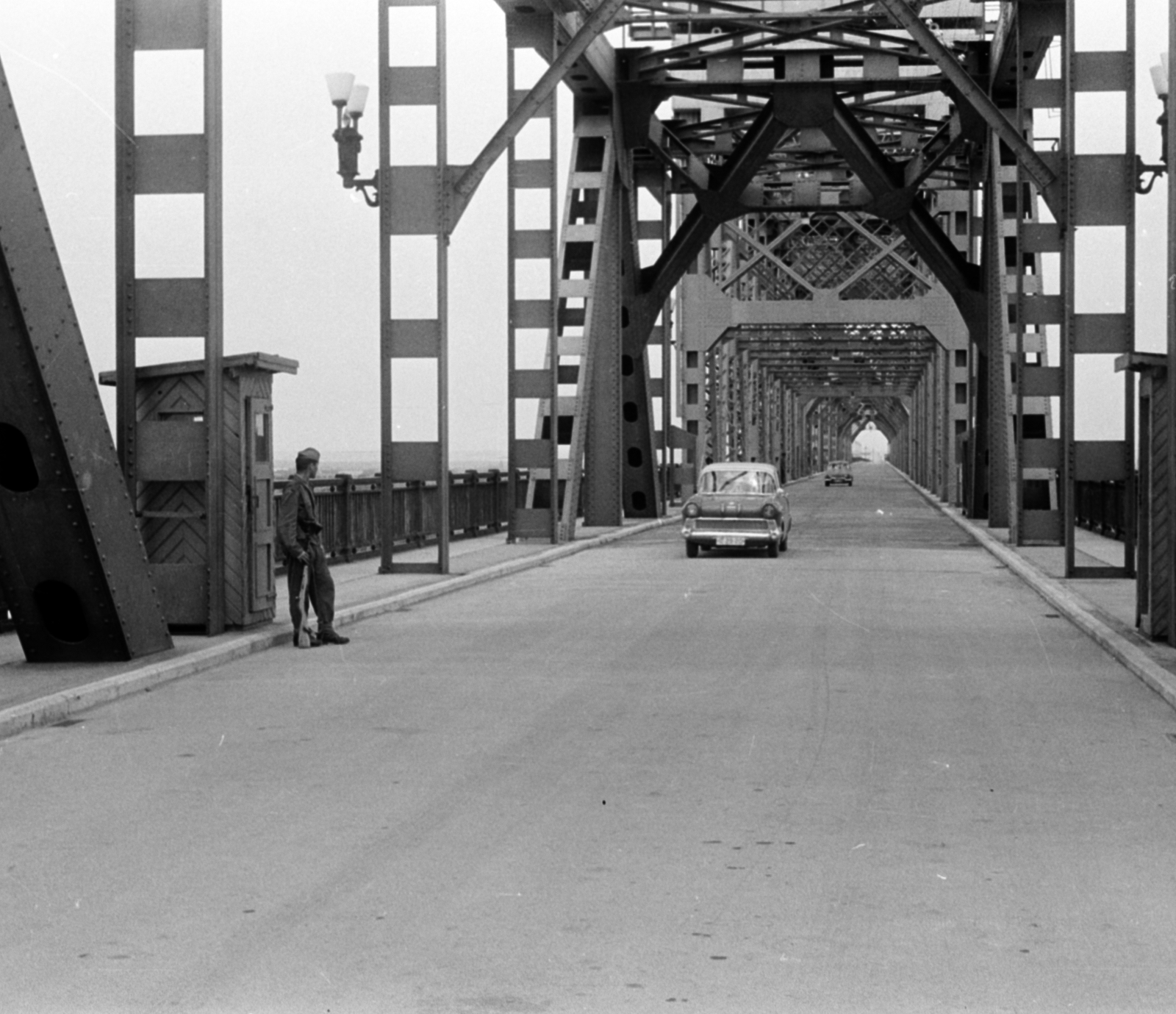 Romania,Bulgaria, Duna (Barátság) híd, Rusze és Gyurgyevó között., 1959, Sattler Katalin, bridge, border crossing, Fortepan #171378