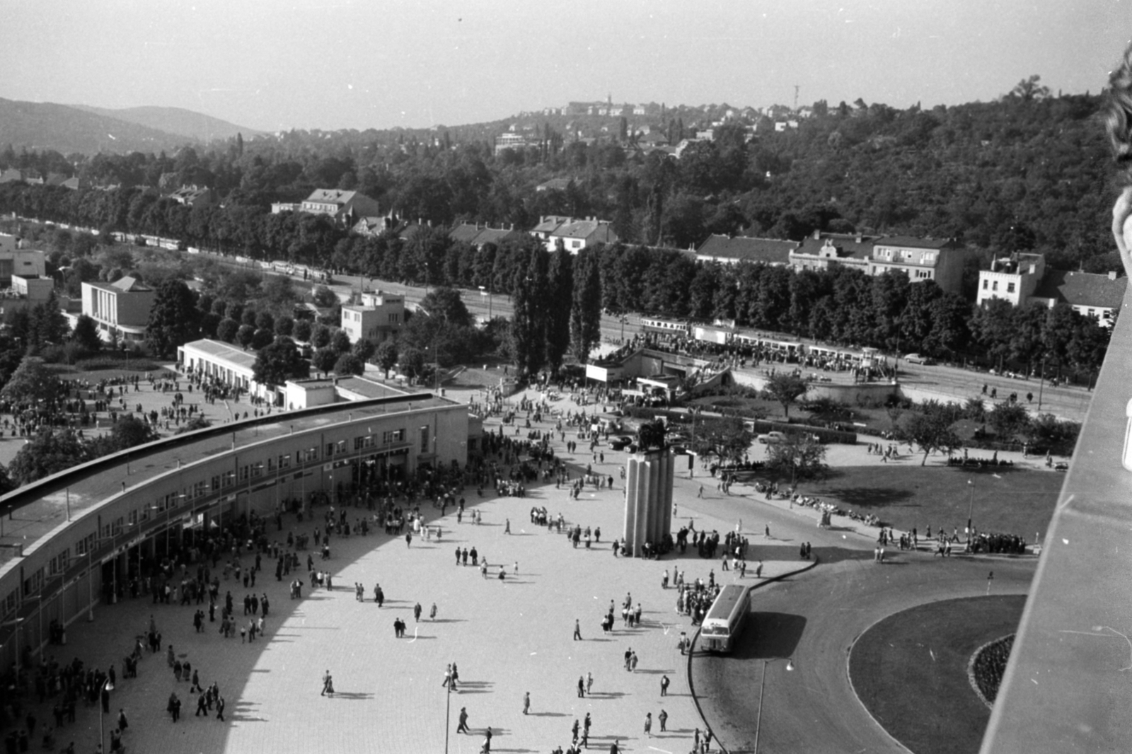 Czech Republik, Brno, Vásárváros, Brnói Nemzetközi Vásár., 1960, Sattler Katalin, Czechoslovakia, bird's eye view, Fortepan #171380