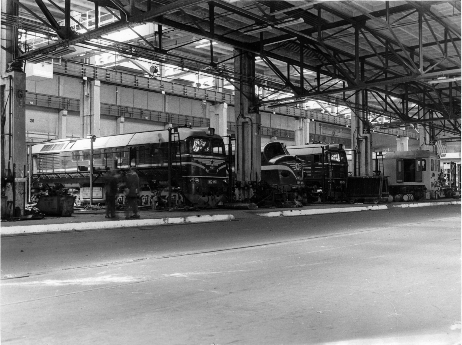 Hungary, Budapest X., Kőbányai út 30-36., MÁV Északi Járműjavító Üzem., 1976, Magyar Műszaki és Közlekedési Múzeum, MÁV M61 series, diesel locomotive, MÁV Class M62, Budapest, Fortepan #171750
