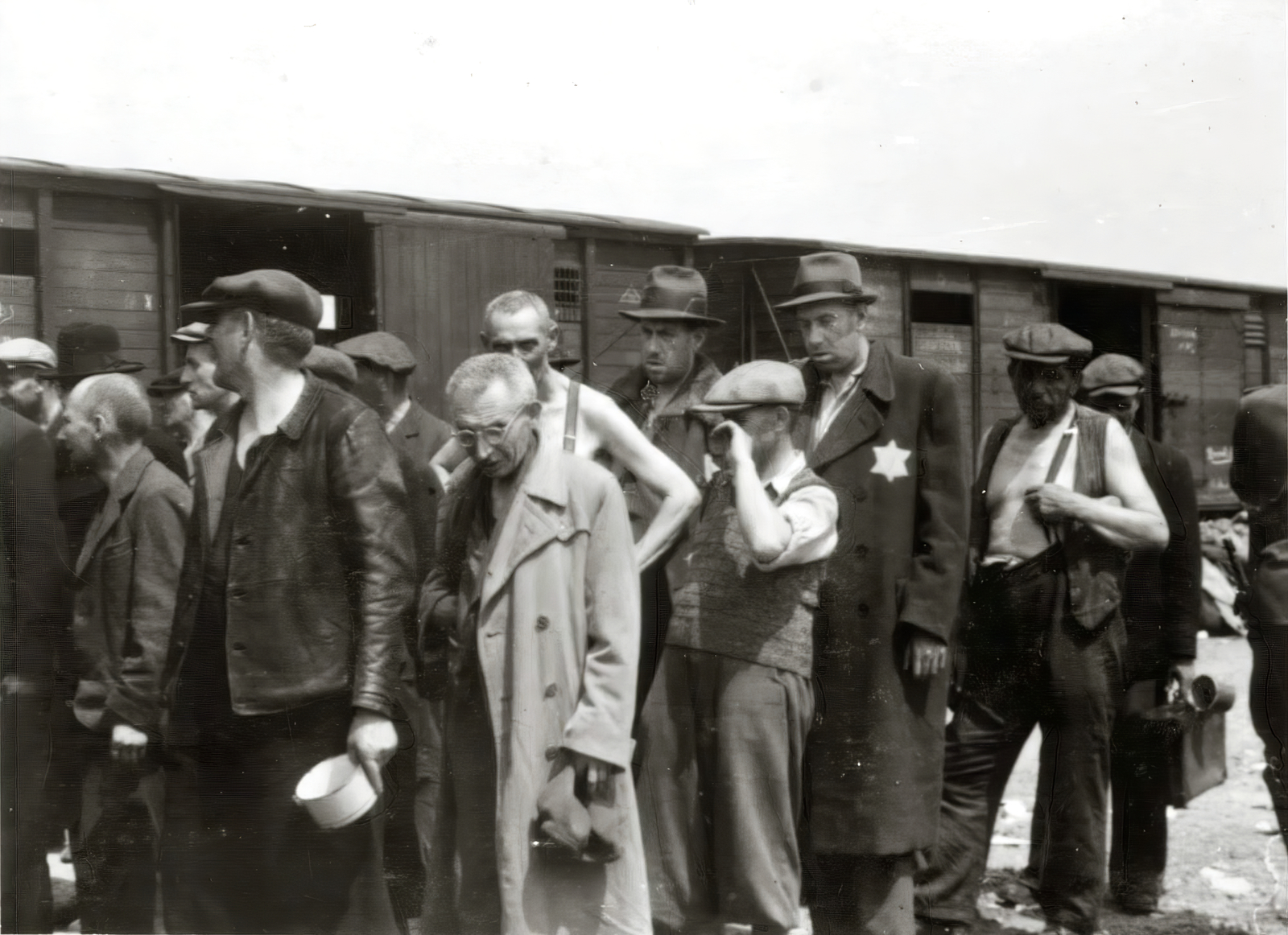 Lengyelország, Oświęcim, az auschwitz–birkenaui koncentrációs tábor., 1944, Lili Jacob, holokauszt, antiszemitizmus, koncentrációs tábor, deportálóvonat, Fortepan #172047