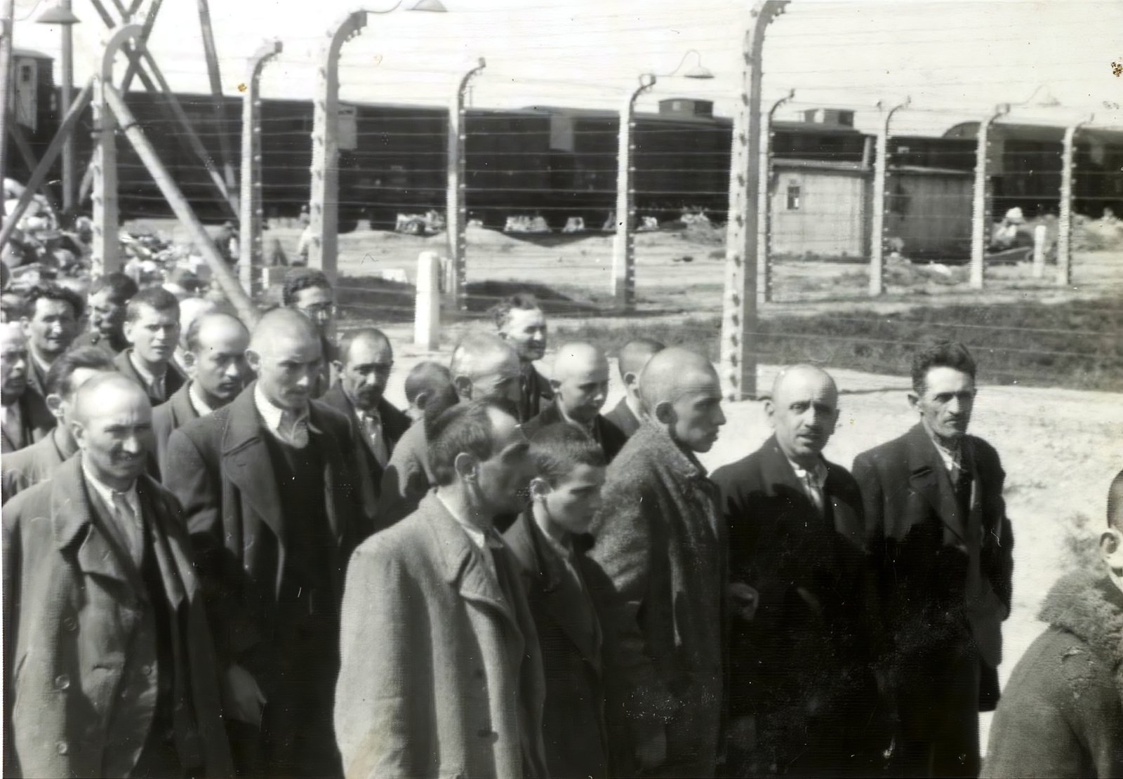 Lengyelország, Oświęcim, az auschwitz–birkenaui koncentrációs tábor., 1944, Lili Jacob, holokauszt, antiszemitizmus, koncentrációs tábor, deportálóvonat, Fortepan #172064
