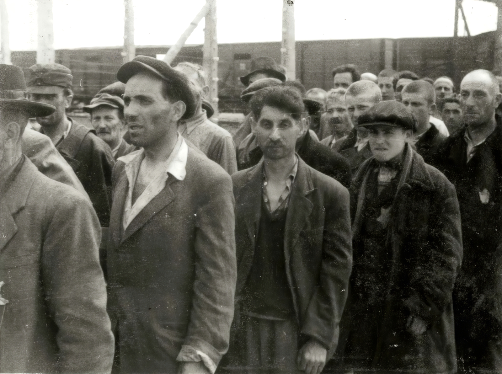 Lengyelország, Oświęcim, az auschwitz–birkenaui koncentrációs tábor., 1944, Lili Jacob, holokauszt, antiszemitizmus, koncentrációs tábor, deportálóvonat, Fortepan #172069