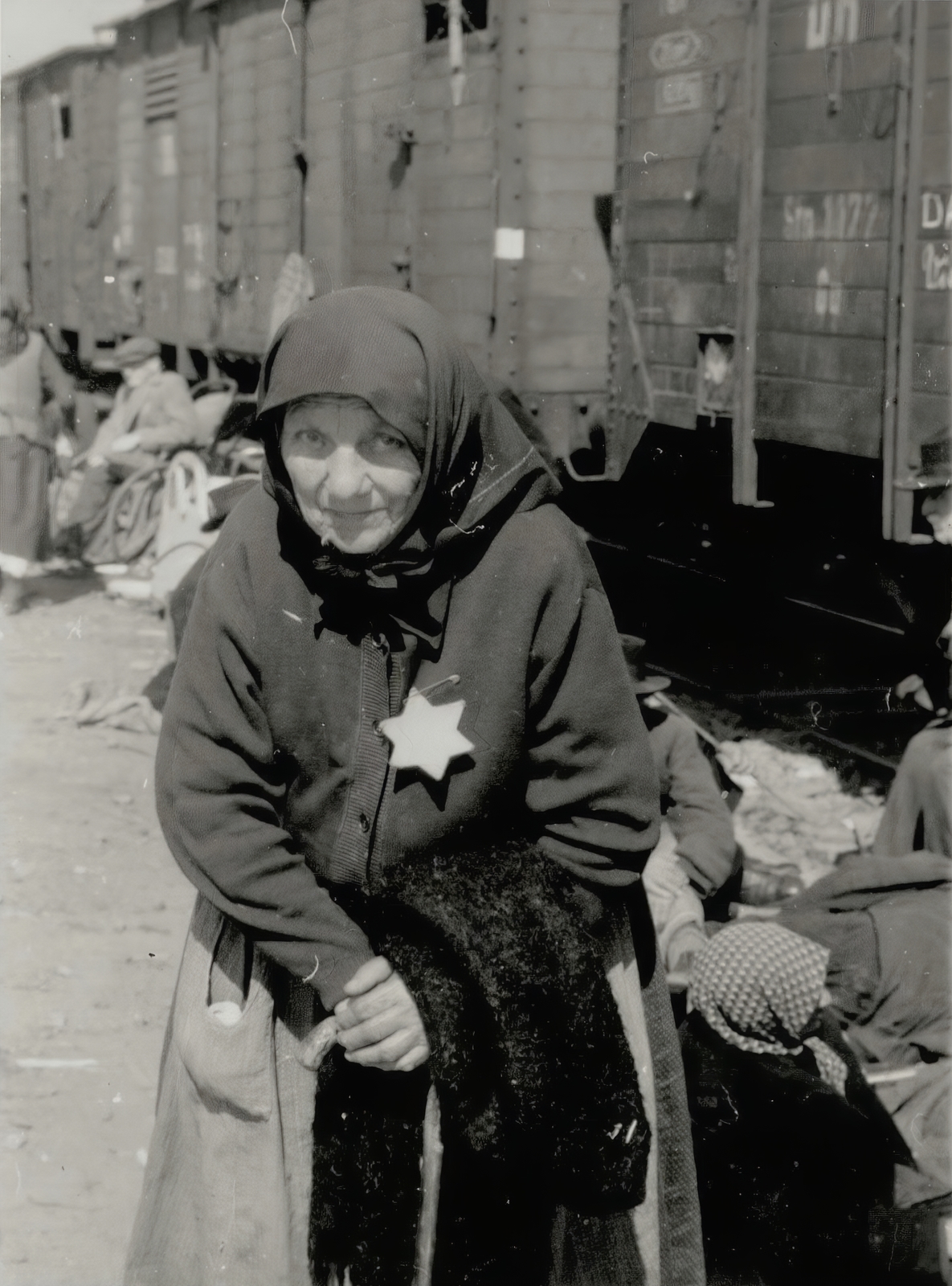 Lengyelország, Oświęcim, az auschwitz–birkenaui koncentrációs tábor., 1944, Lili Jacob, holokauszt, antiszemitizmus, koncentrációs tábor, deportálóvonat, Fortepan #172104