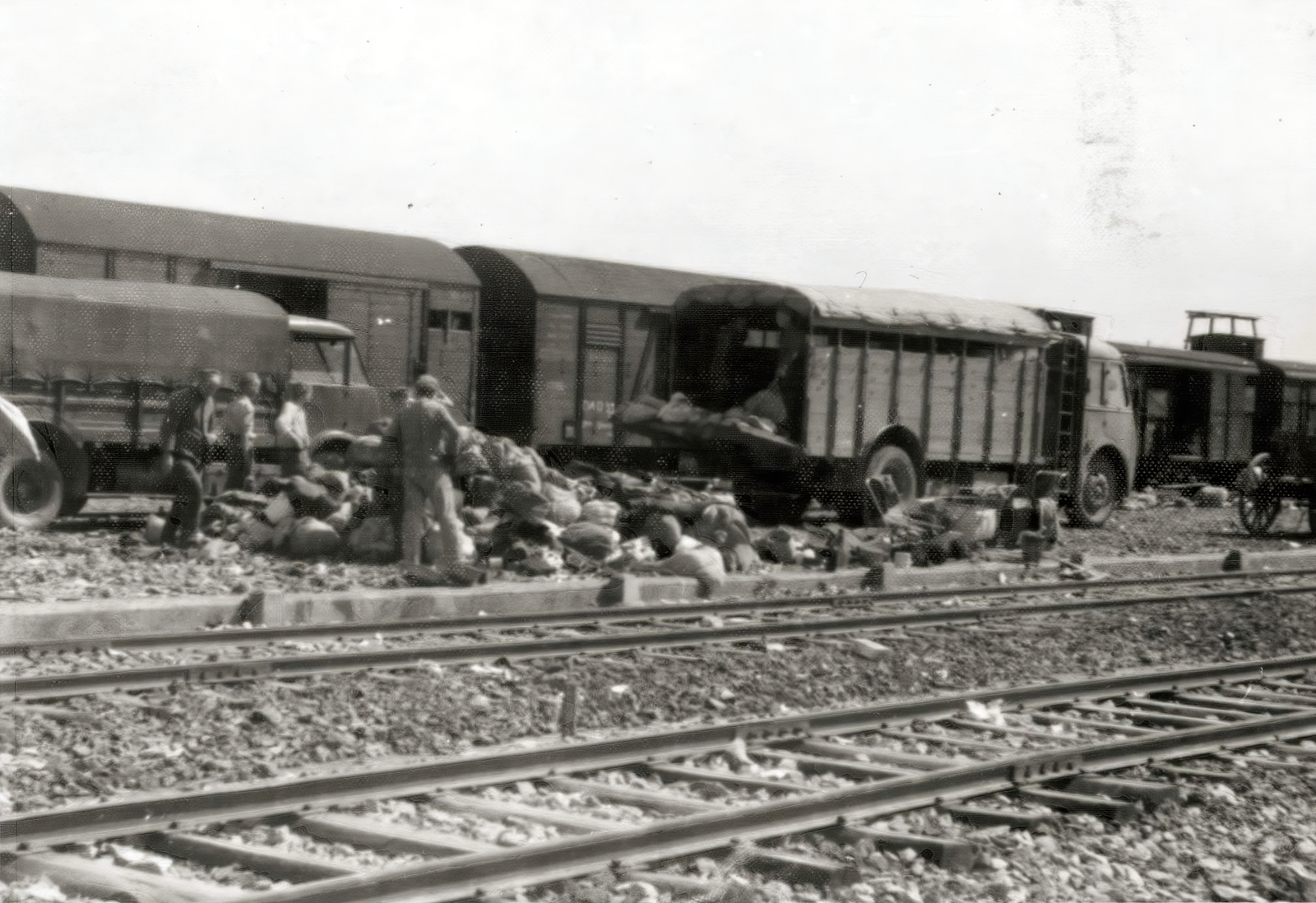 Poland, Oświęcim, az auschwitz–birkenaui koncentrációs tábor., 1944, Lili Jacob, holocaust, antisemitism, concentration camp, Holocaust train, Fortepan #172152