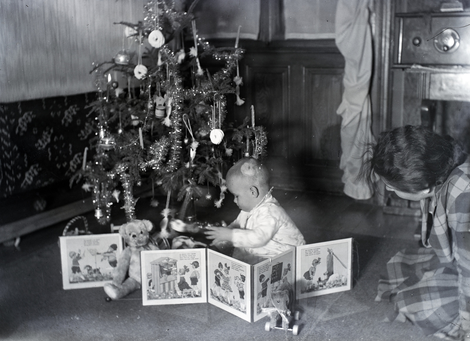 1932, Göcseji Múzeum / Morandini-Schlemmer hagyaték, Christmas, christmas tree, toy animal, Fortepan #172349