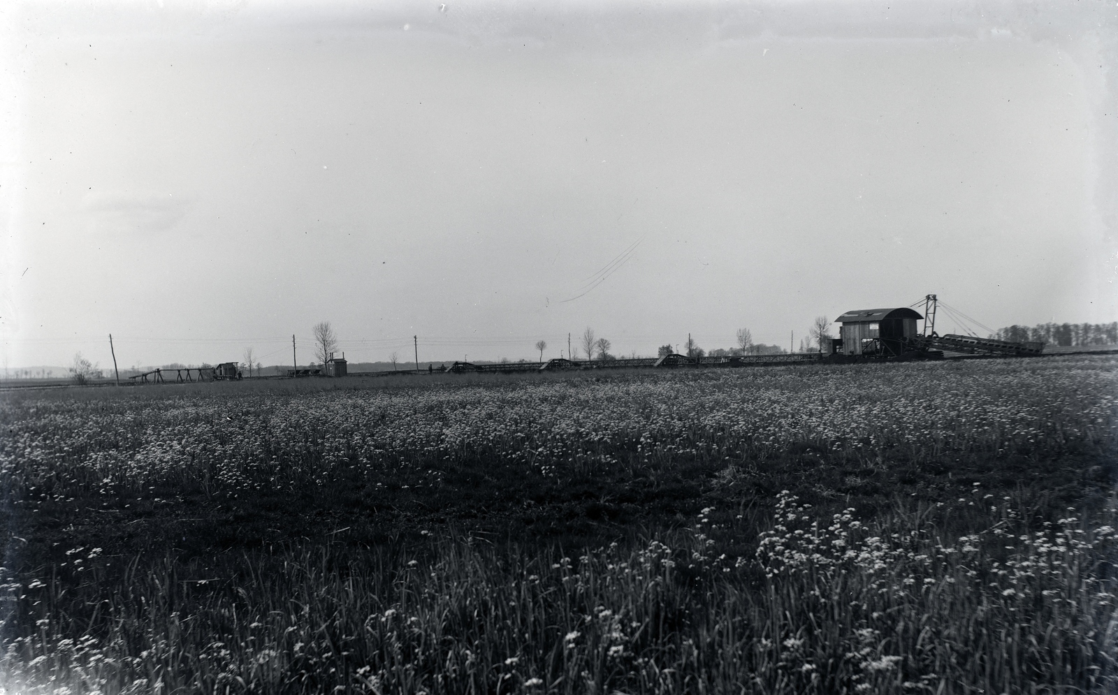 Hungary, Kis-Balaton, a Zala folyó medrének kialakításán dolgozó kotrógép., 1928, Göcseji Múzeum / Morandini-Schlemmer hagyaték, excavator, Fortepan #172428