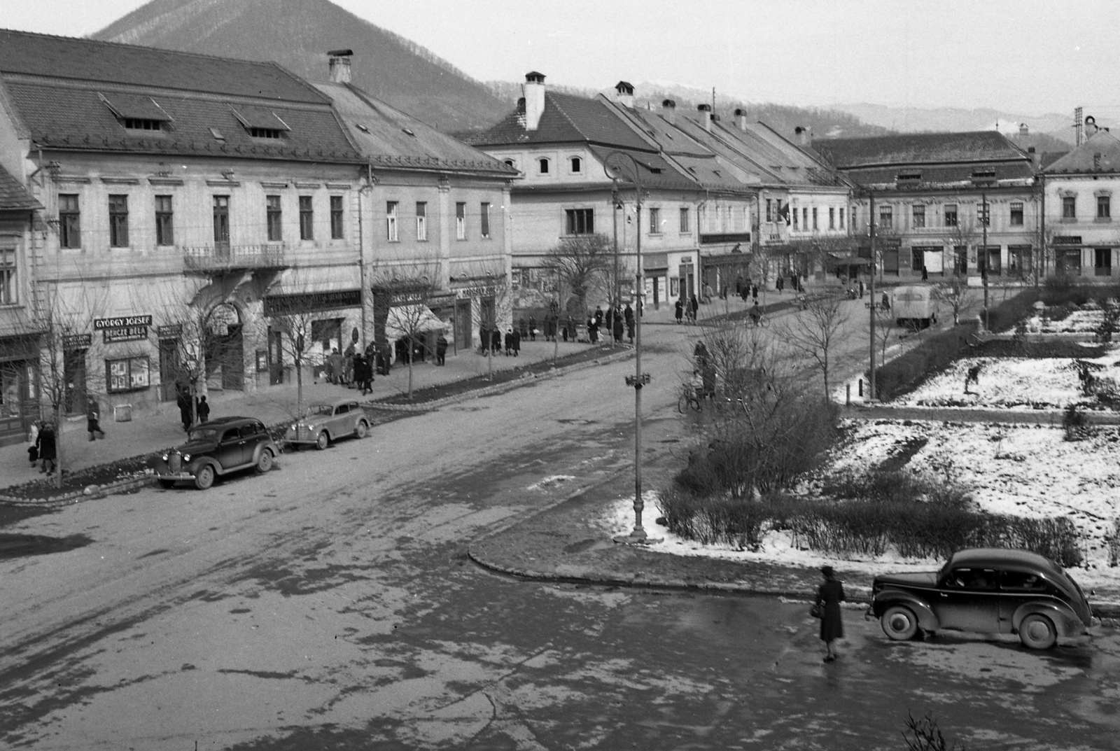 Romania,Transylvania, Baia Mare, Rákóczi tér (Piaţa Libertăţii), kilátás az István Király Szállóból., 1942, Ormos Imre Alapítvány, Ormos Imre, Fortepan #173136