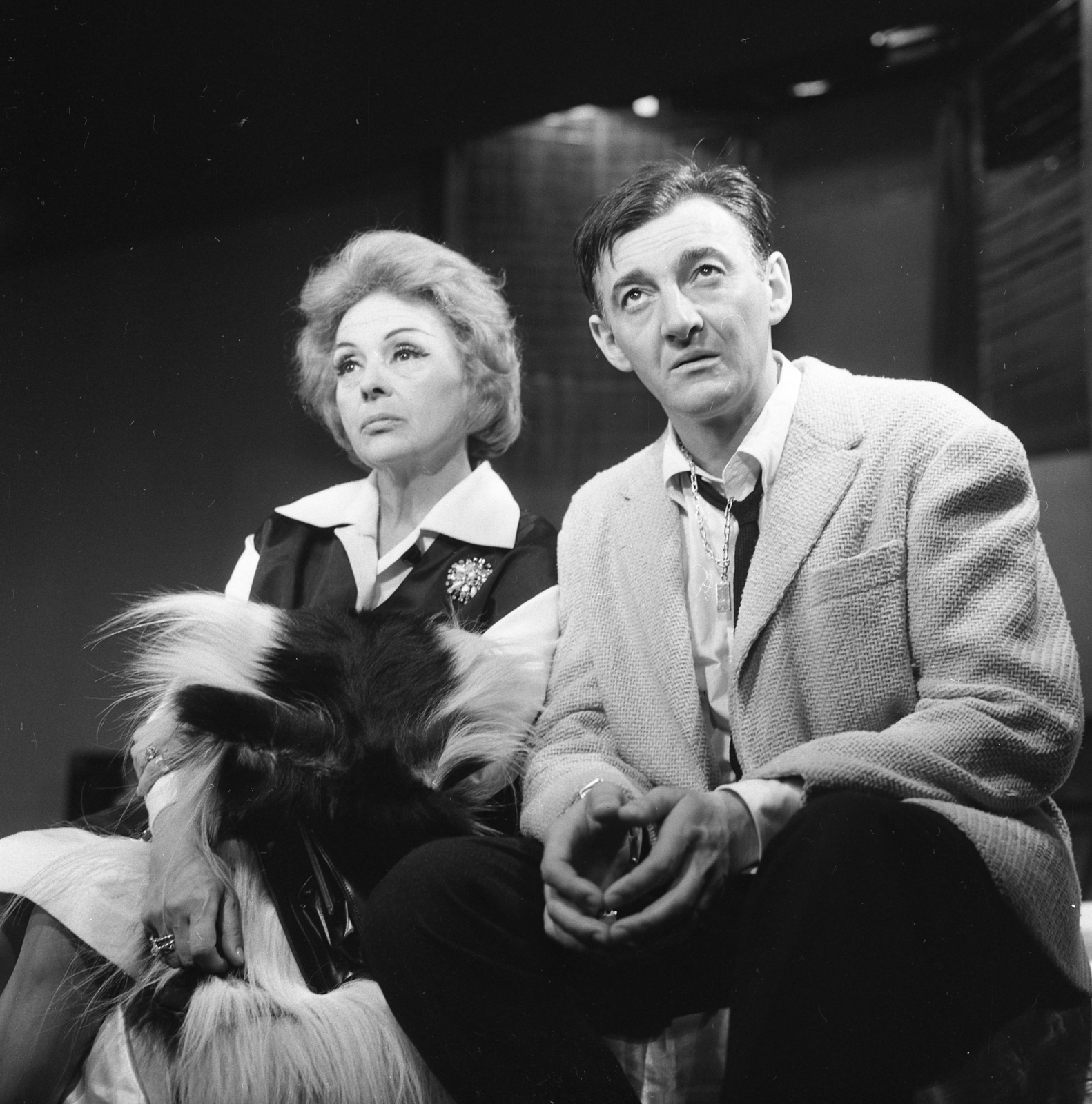 Hungary, Budapest V., Katona József Színház, Tennessee Williams: Az ifjúság édes madara című darabjának szereplői: Mezey Mária és Sinkovits Imre.., 1965, Kotnyek Antal, Budapest, Fortepan #173536