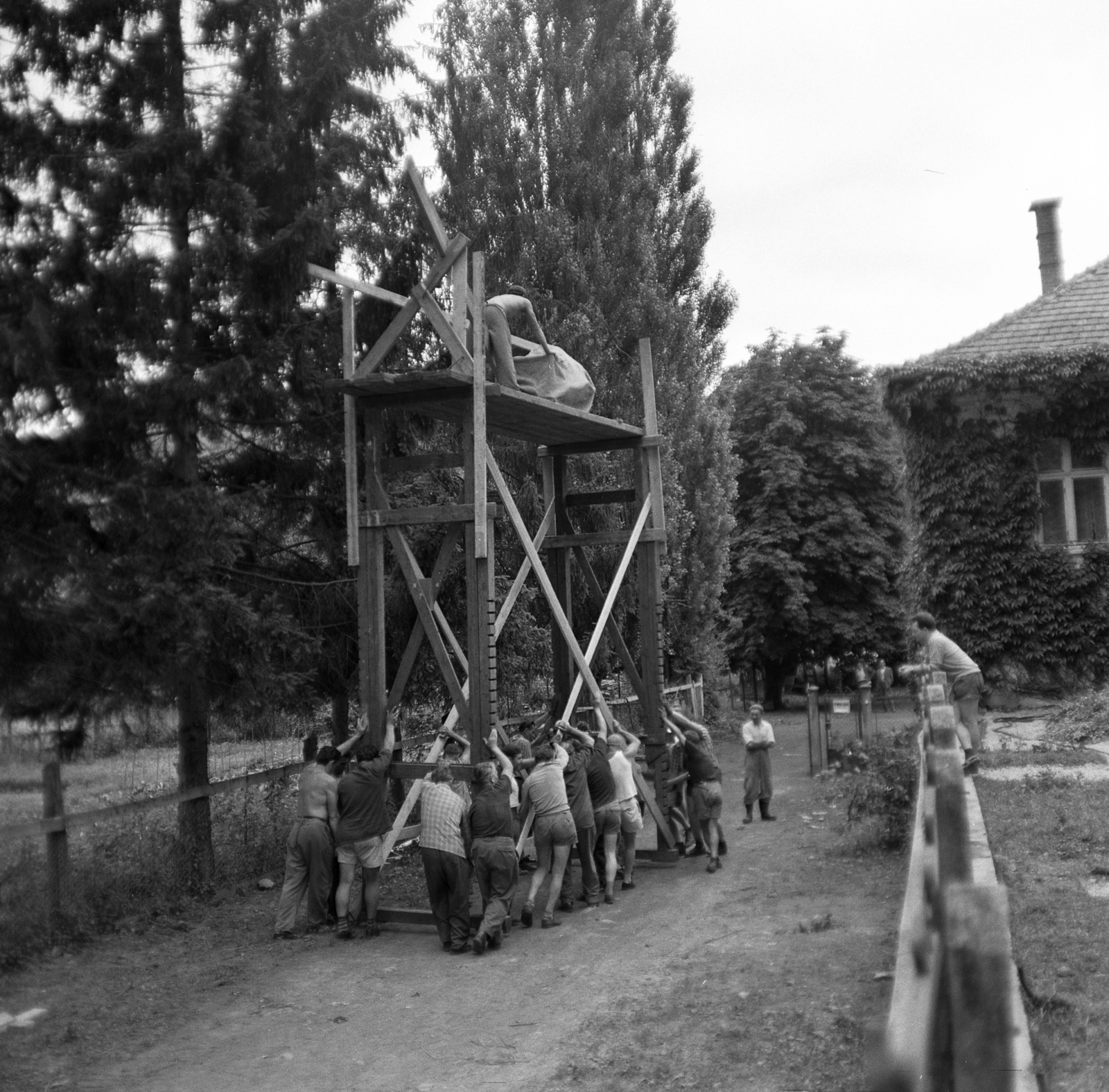 Hungary, Szin, Az orvos halála című film forgatási helyszíne., 1965, Kotnyek Antal, Fortepan #173539