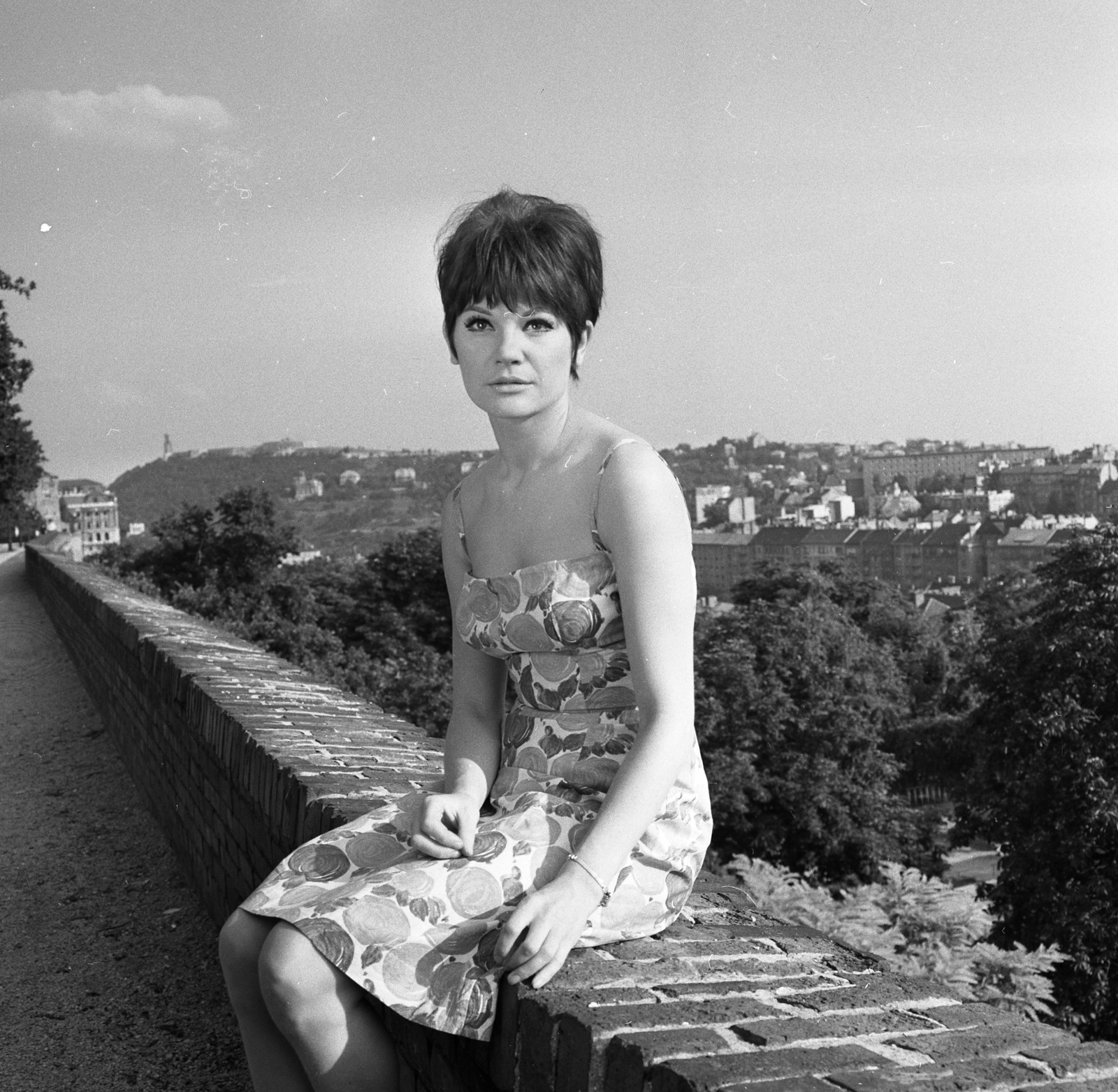Hungary, Budapest I., Tóth árpád sétány a Fedett lépcső közelében. Balogh Emese színművésznő., 1965, Kotnyek Antal, Budapest, Fortepan #173556
