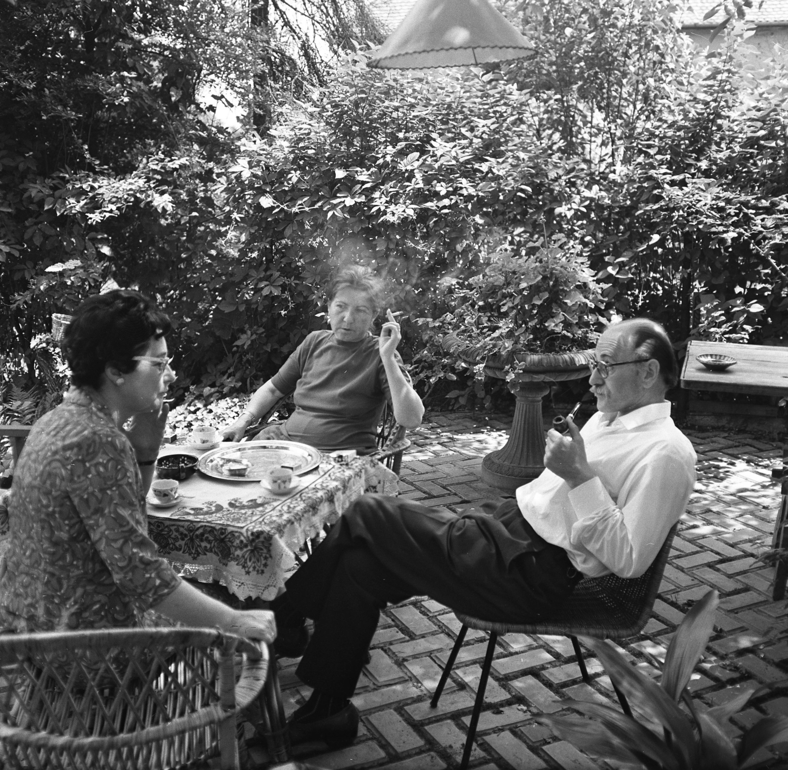 Hungary, Budapest XII., Vércse utca 24/b, Benedek István orvos, író házának kertjében., 1965, Kotnyek Antal, Budapest, Fortepan #173559