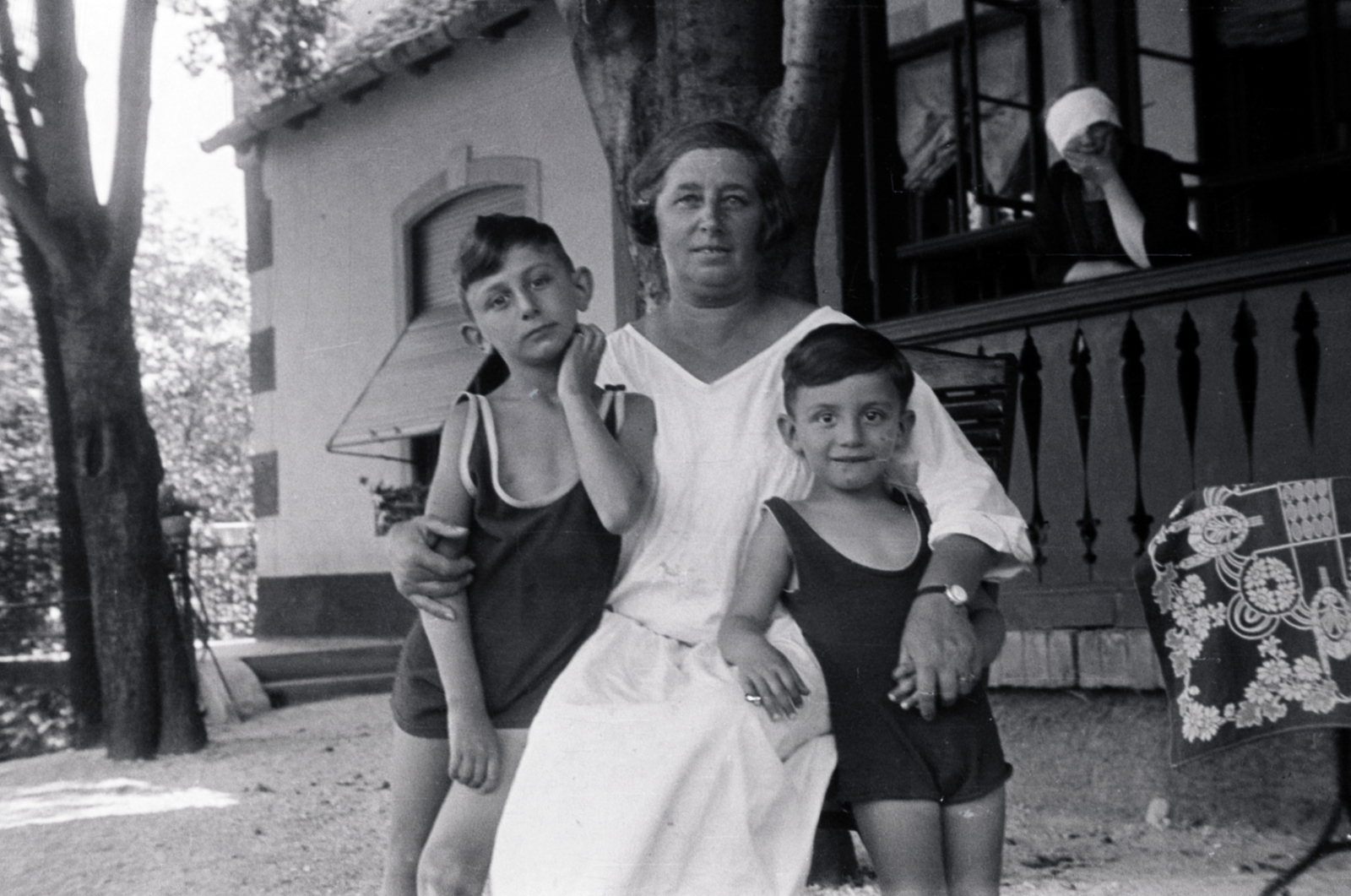 1939, Aszódi Zoltán, boys, mother, Fortepan #174104