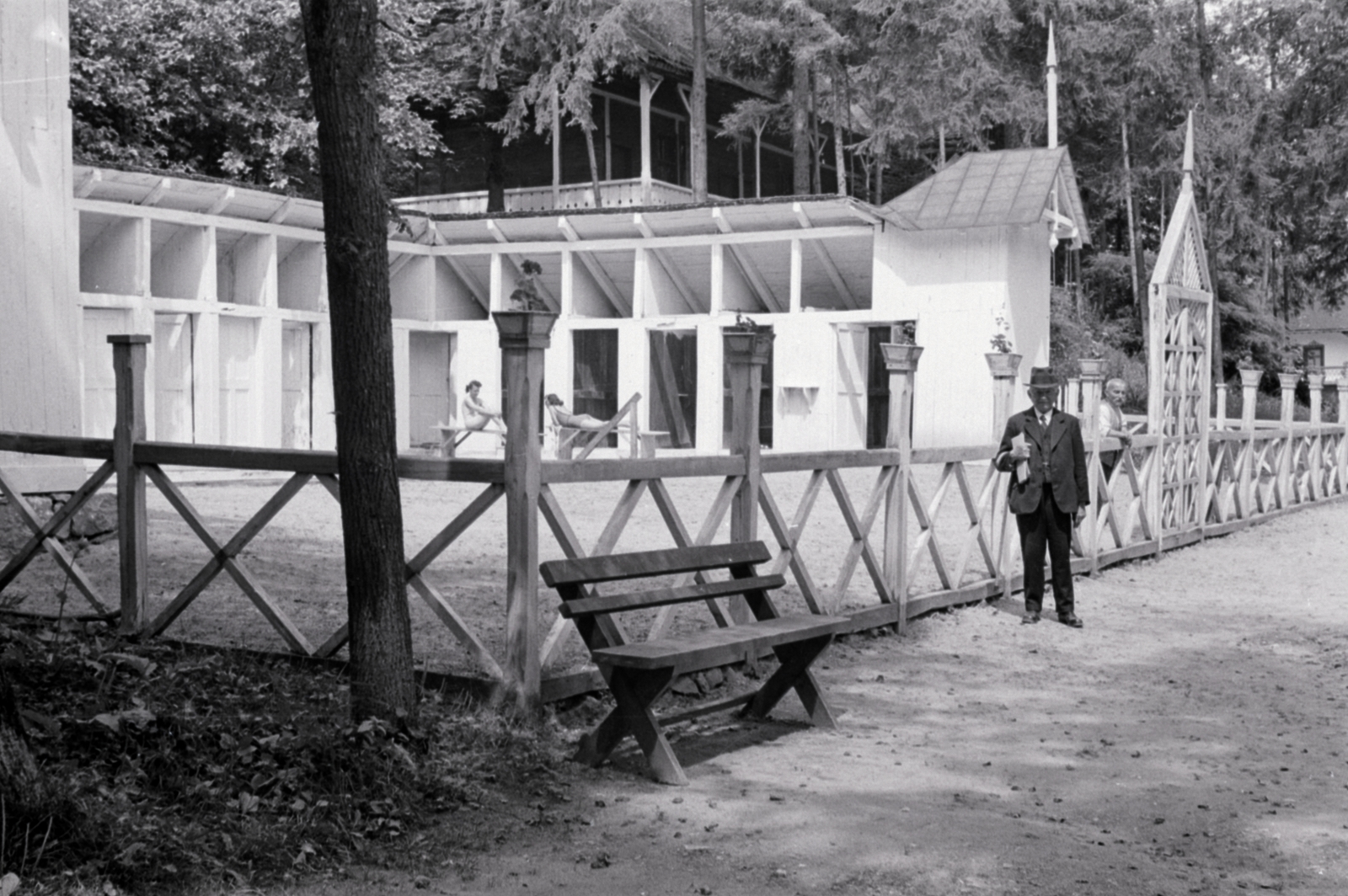 Romania,Transylvania, Malnaș-Băi, Strandfürdő., 1941, Aszódi Zoltán, Fortepan #174160