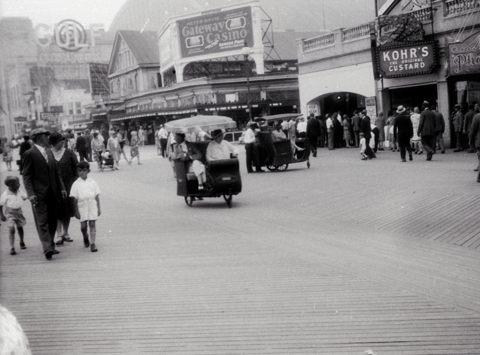 USA, Atlantic City, Boardwalk., 1929, Aszódi Zoltán, tricycle, street view, Fortepan #174197