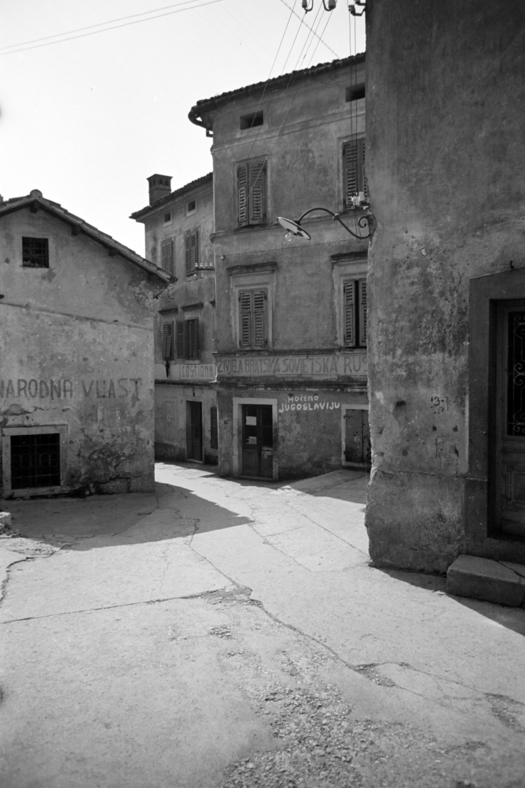 Croatia, Lovran, óváros., 1955, Előd Erika, Yugoslavia, label, building, street view, Fortepan #174322