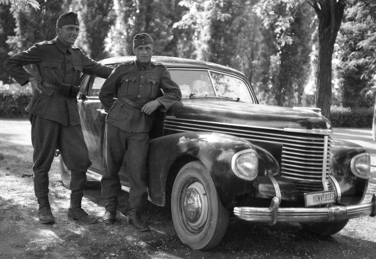 1941, Kellner Ludwig, Opel-brand, automobile, Hungarian soldier, Fortepan #174380
