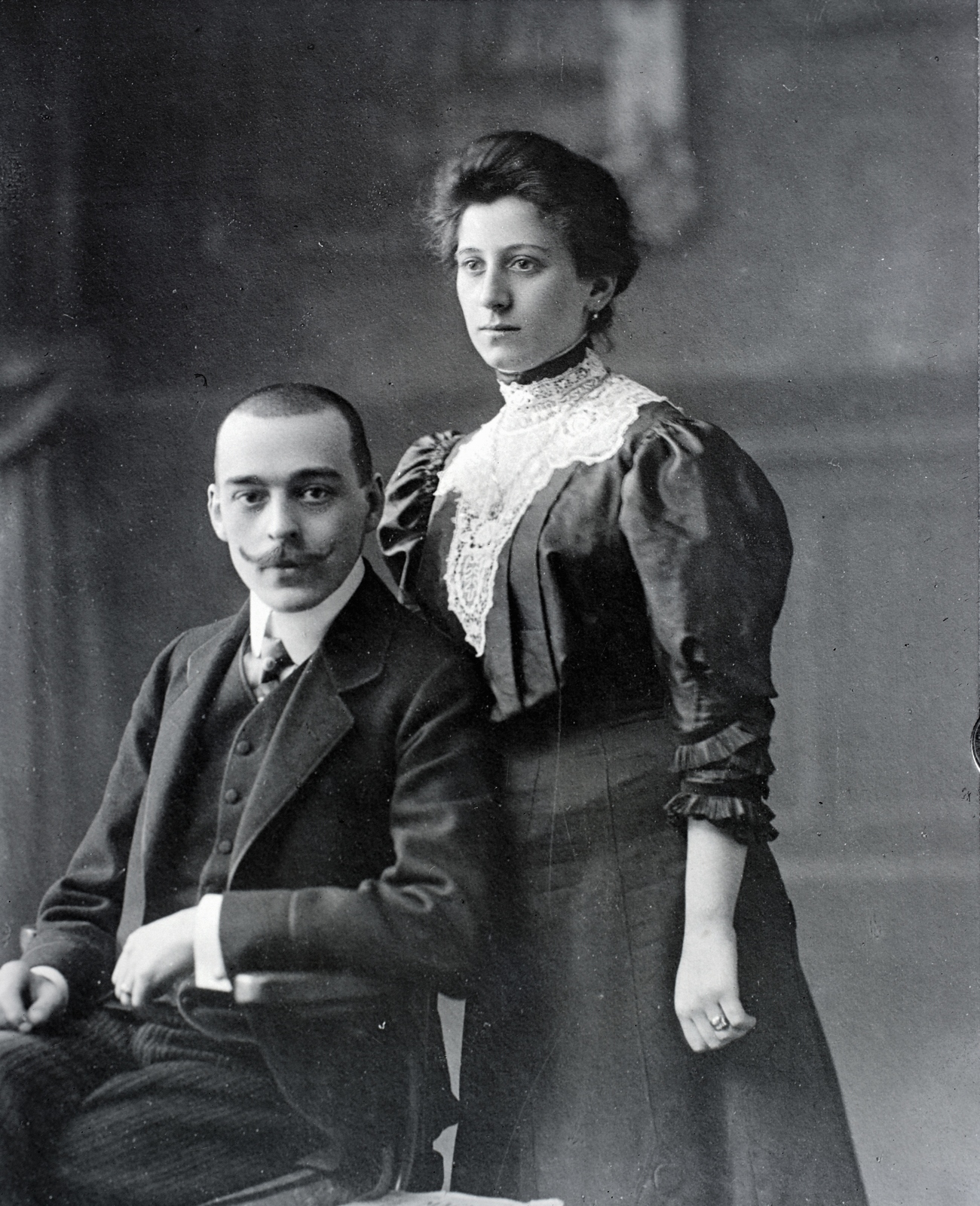 1911, Ladinek Viktor, couple, Fortepan #174433