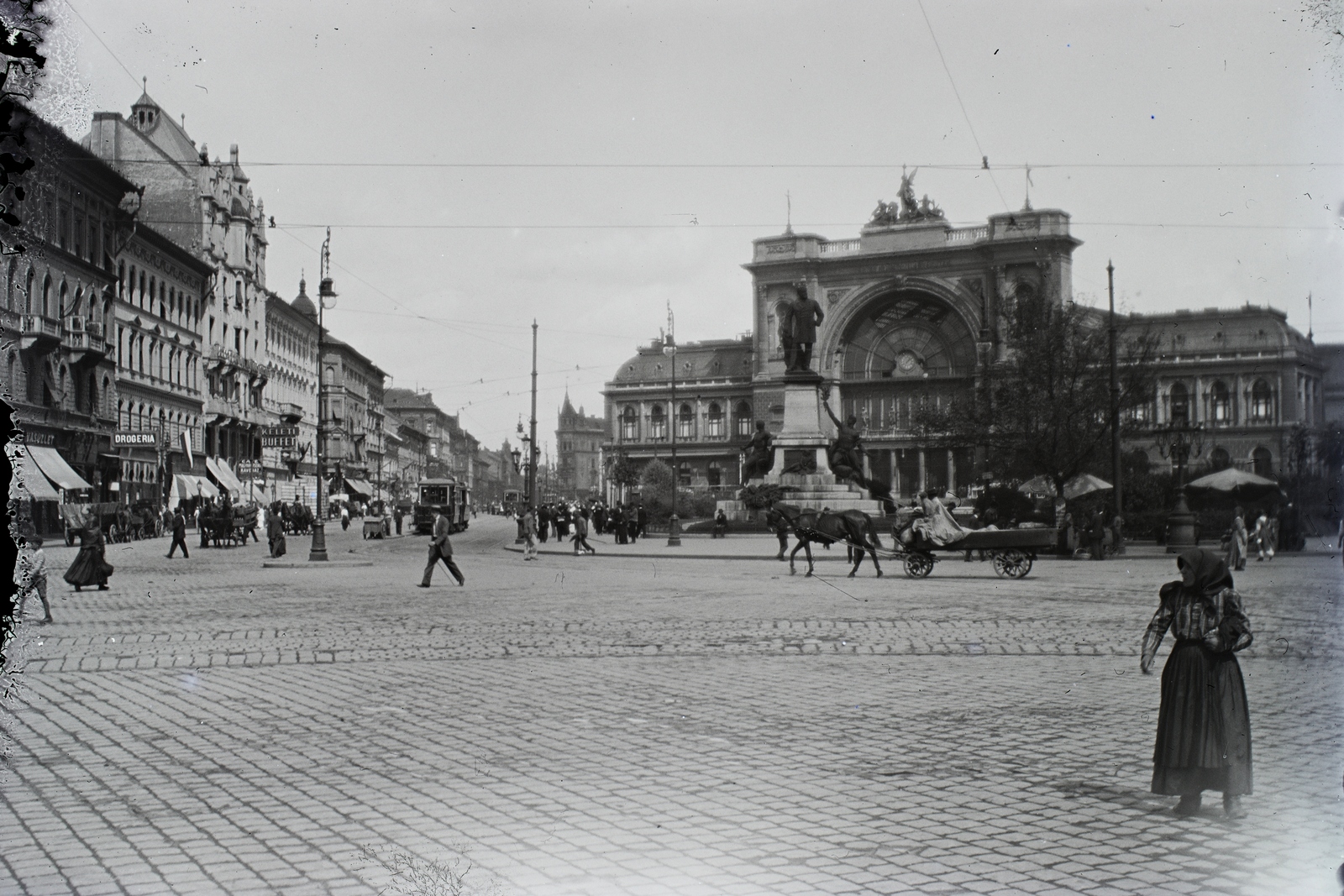 Hungary, Budapest VIII.,Budapest VII., Baross tér, Keleti pályaudvar., 1917, Berecz, Budapest, Fortepan #175064