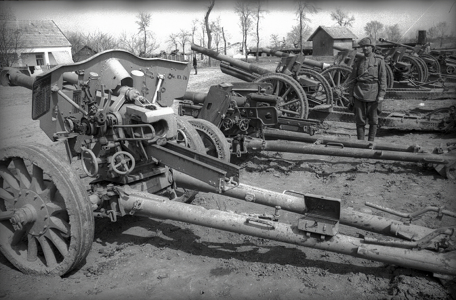 1945, Vörös Hadsereg, ordnance, soldier, Fortepan #175253