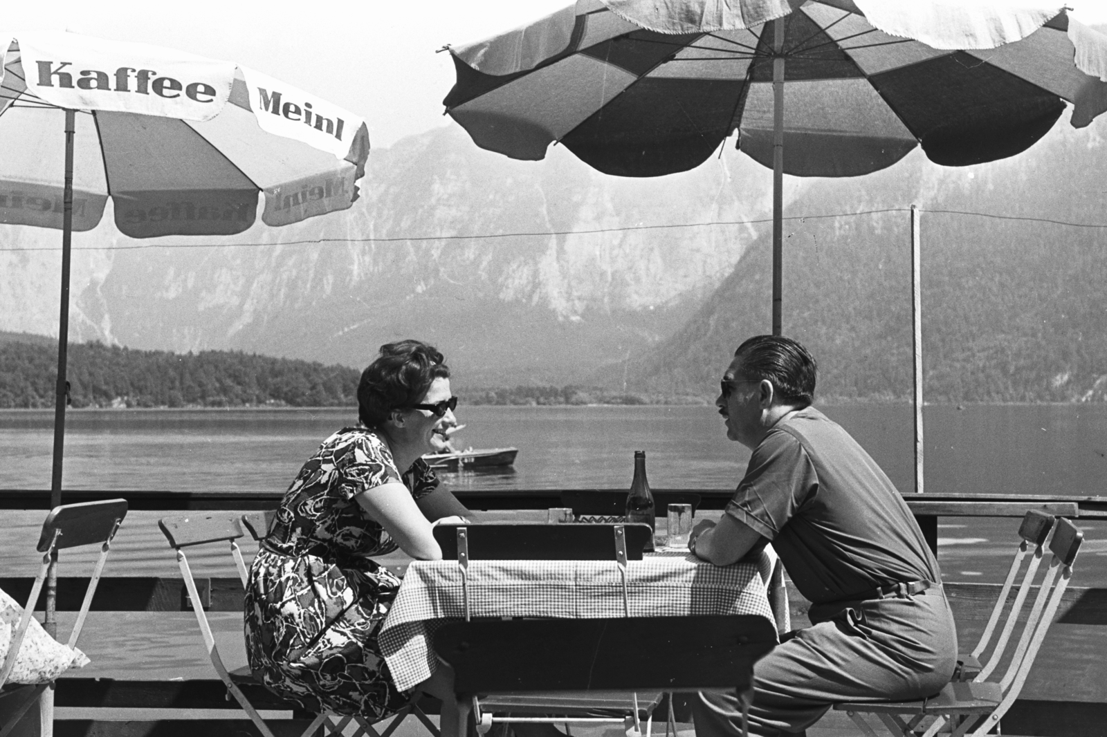 Ausztria, Hallstatt, Hallstätter See, háttérben a Winkler Berg., 1963, Chuckyeager tumblr, Fortepan #175572