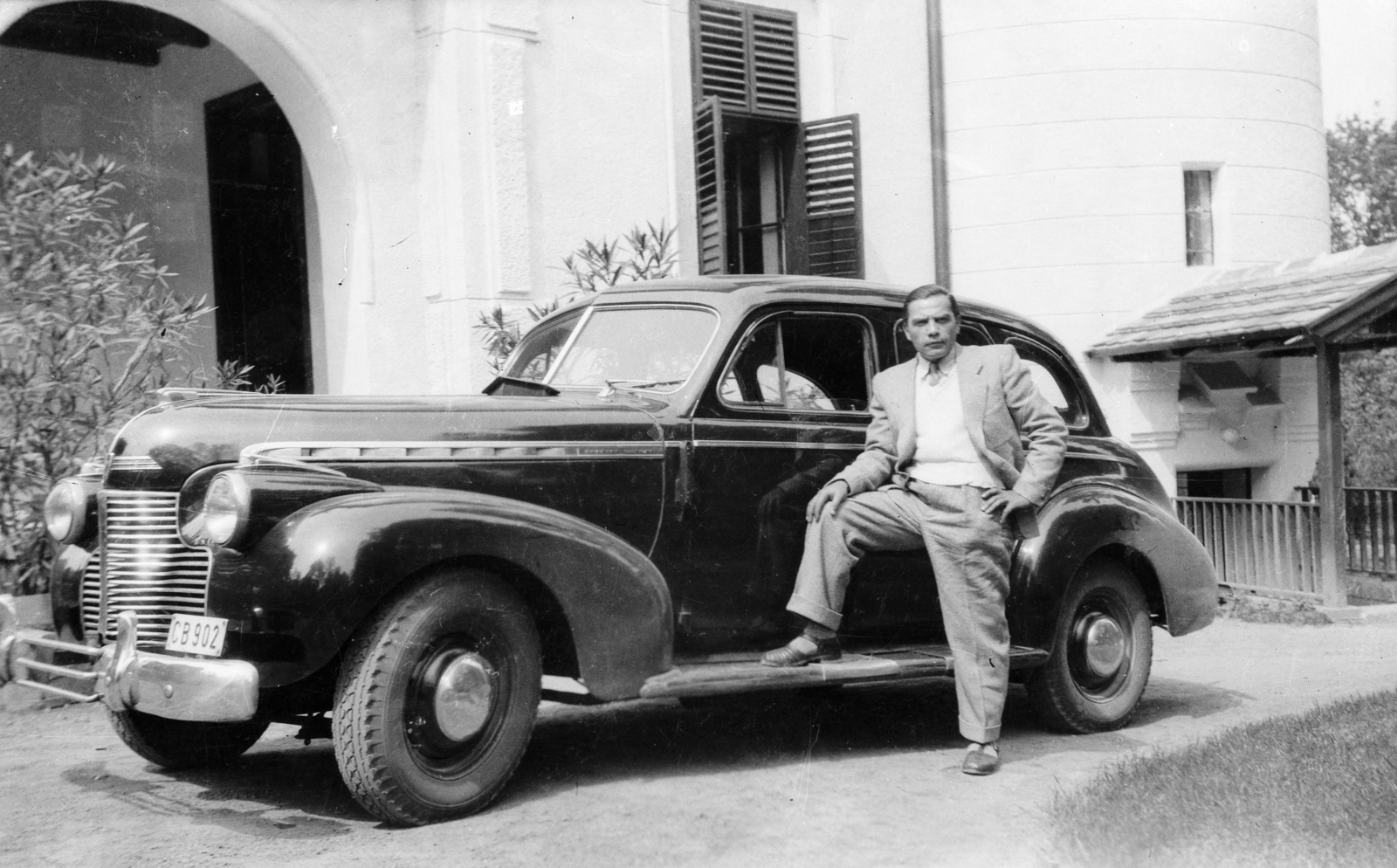 1950, Chuckyeager tumblr, automobile, gentleman, american brand, number plate, Fortepan #176014