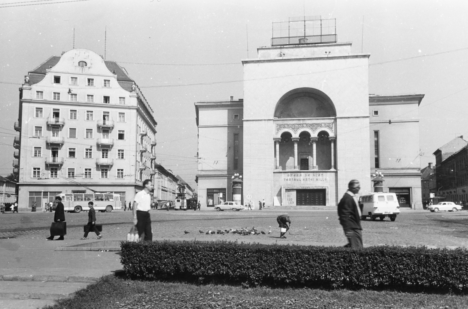 Románia,Erdély, Temesvár, Piata Victoriei, Művelődési Palota., 1964, Chuckyeager tumblr, Fellner és Helmer-terv, Fortepan #176027