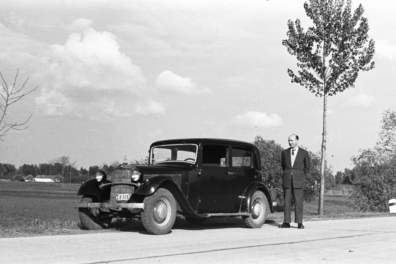 1957, Chuckyeager tumblr, Mercedes-brand, automobile, number plate, Fortepan #176189