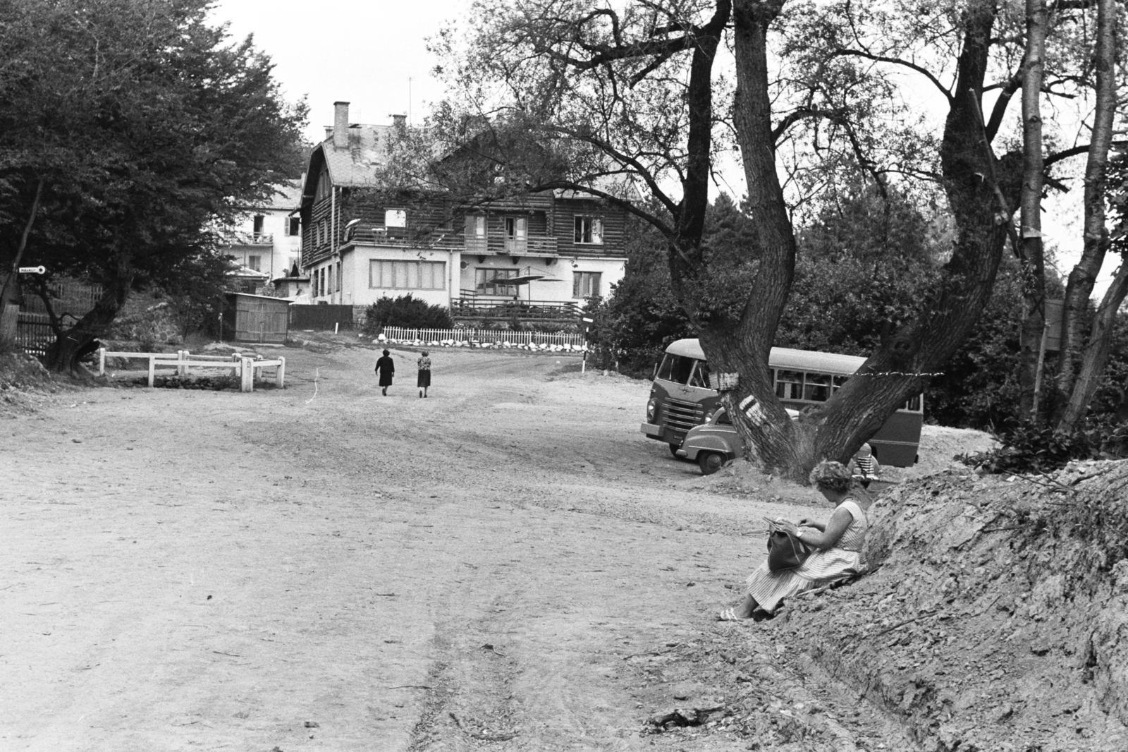 Hungary, Szentendre, Lajosforrás turistaközpont, Ságvári Endre turistaház., 1961, Chuckyeager tumblr, ÁMG-brand, Fortepan #176524