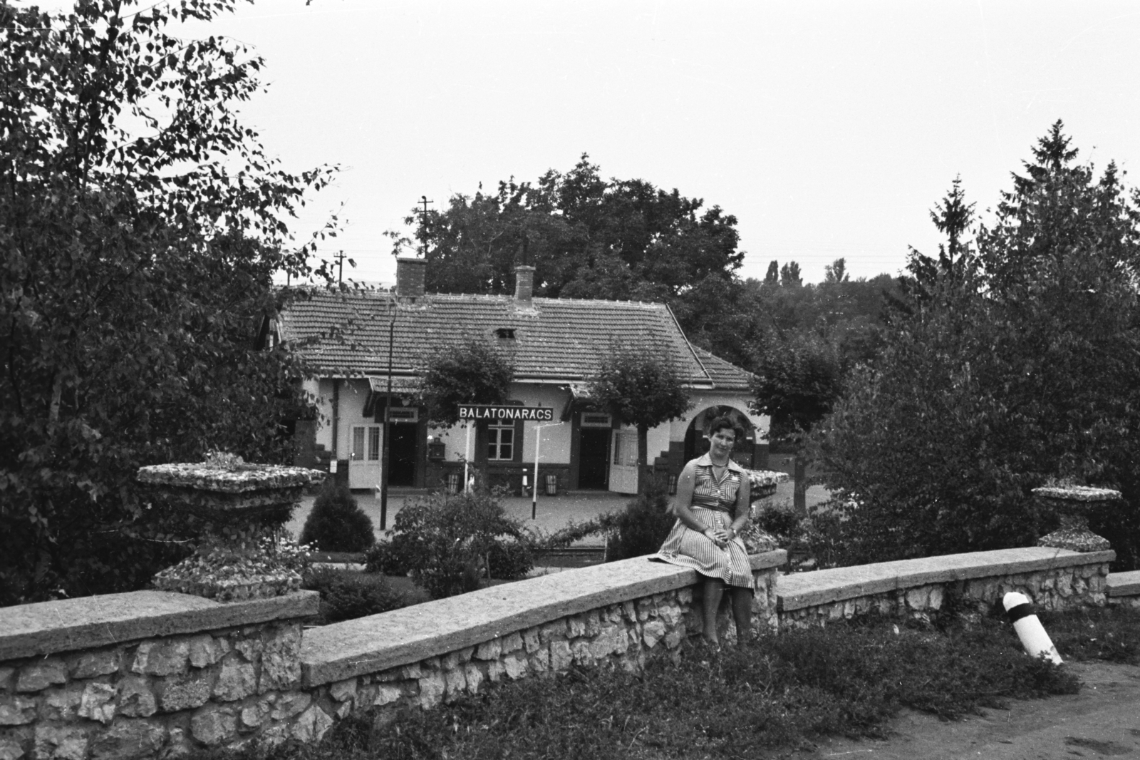 Magyarország, Balatonfüred, Arács, vasútállomás., 1963, Chuckyeager tumblr, Fortepan #176566