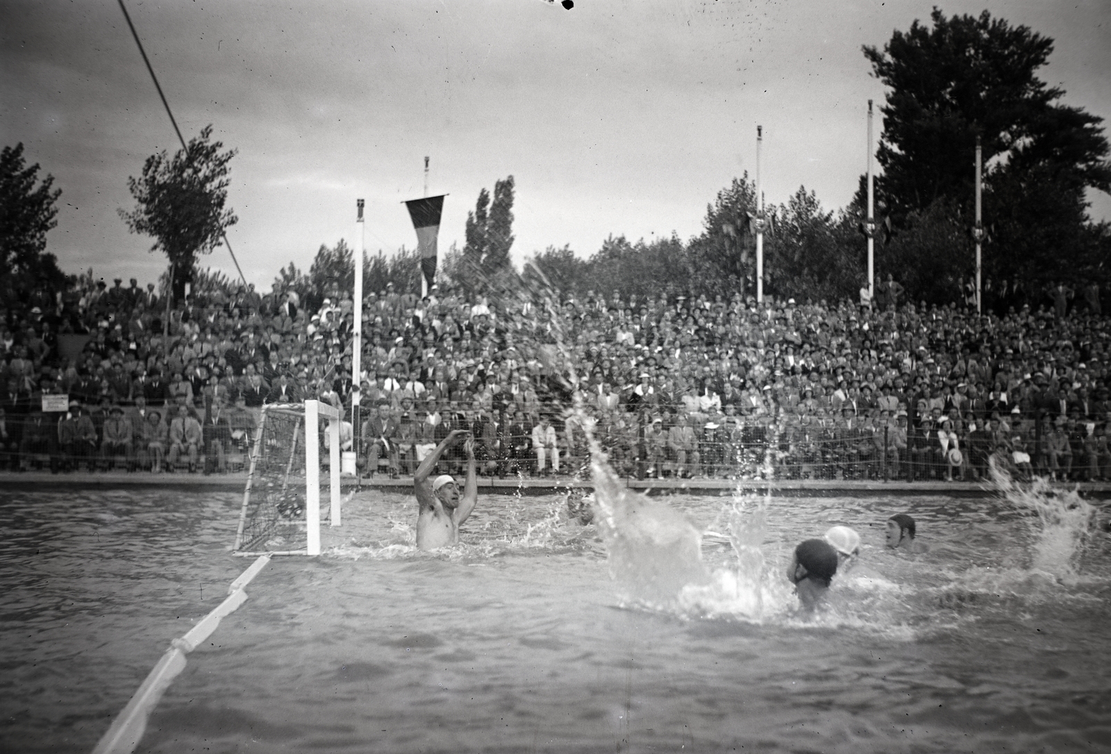 1937, Bojár Sándor, water polo, Fortepan #177087