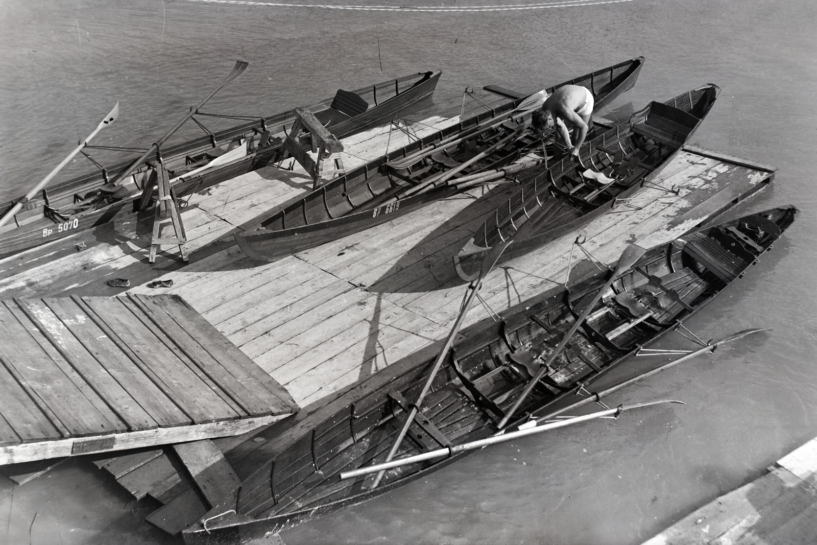 1939, Bojár Sándor, boat, plan view, Fortepan #177268