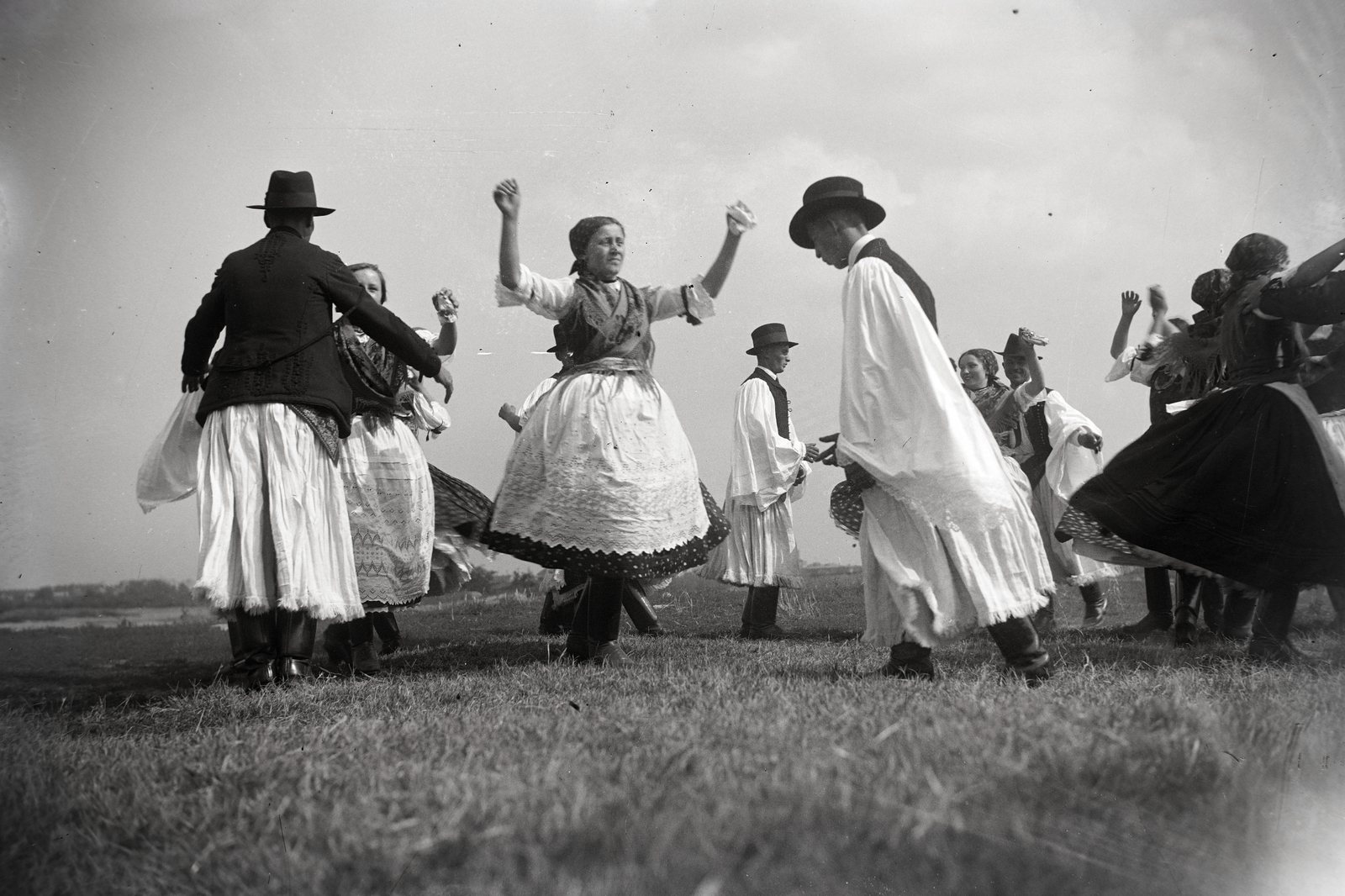 1939, Bojár Sándor, dance, folk costume, Blue dying, folk dance, Fortepan #177281