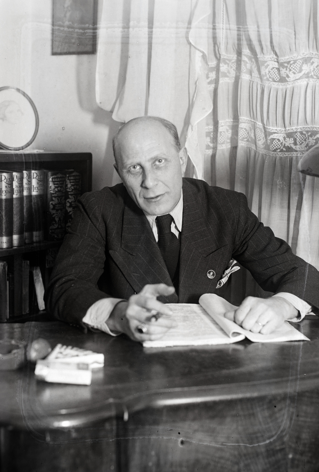 Hungary, Zágon István színműíró, újságíró, dramaturg, műfordító, humorista., 1938, Bojár Sándor, Fortepan #177340