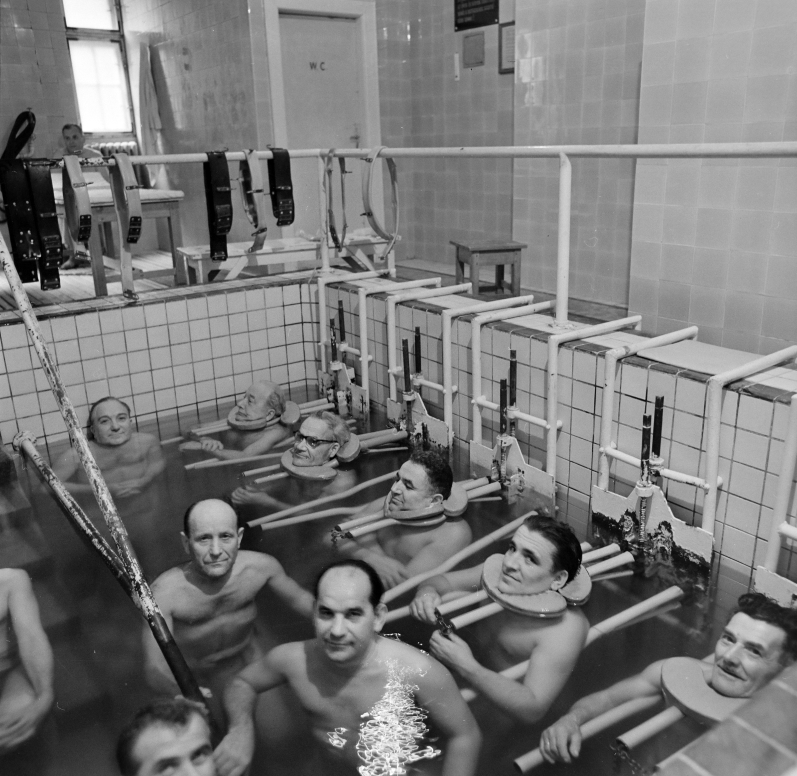 Hungary, Budapest XI., Gellért Gyógyfürdő, súlyfürdő., 1965, Bojár Sándor, thermal bath, Budapest, Fortepan #177507