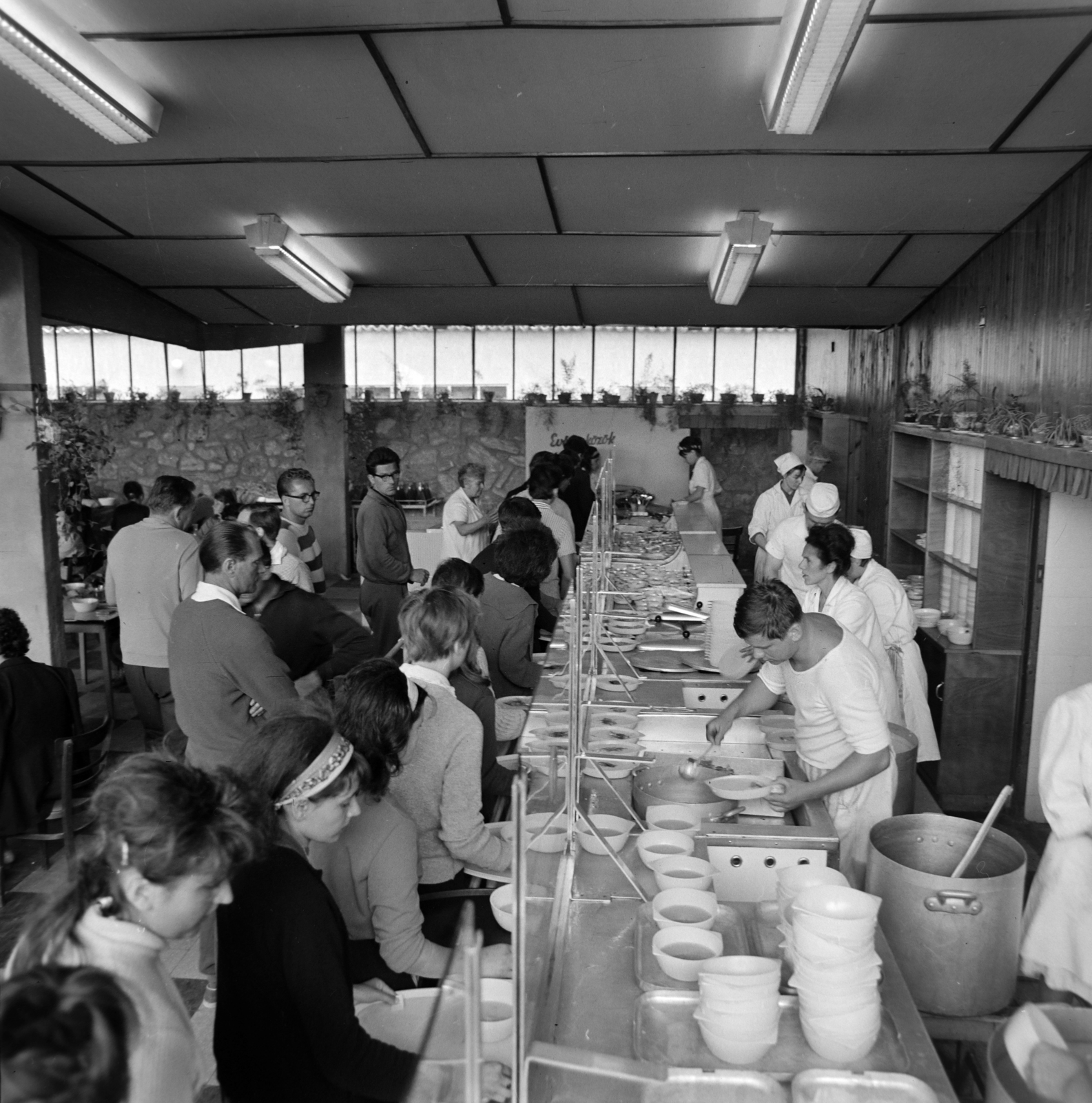 Hungary, Verőce, Express Diák és Ifjúsági Üdülőtábor, étterem., 1965, Bojár Sándor, Fortepan #177628