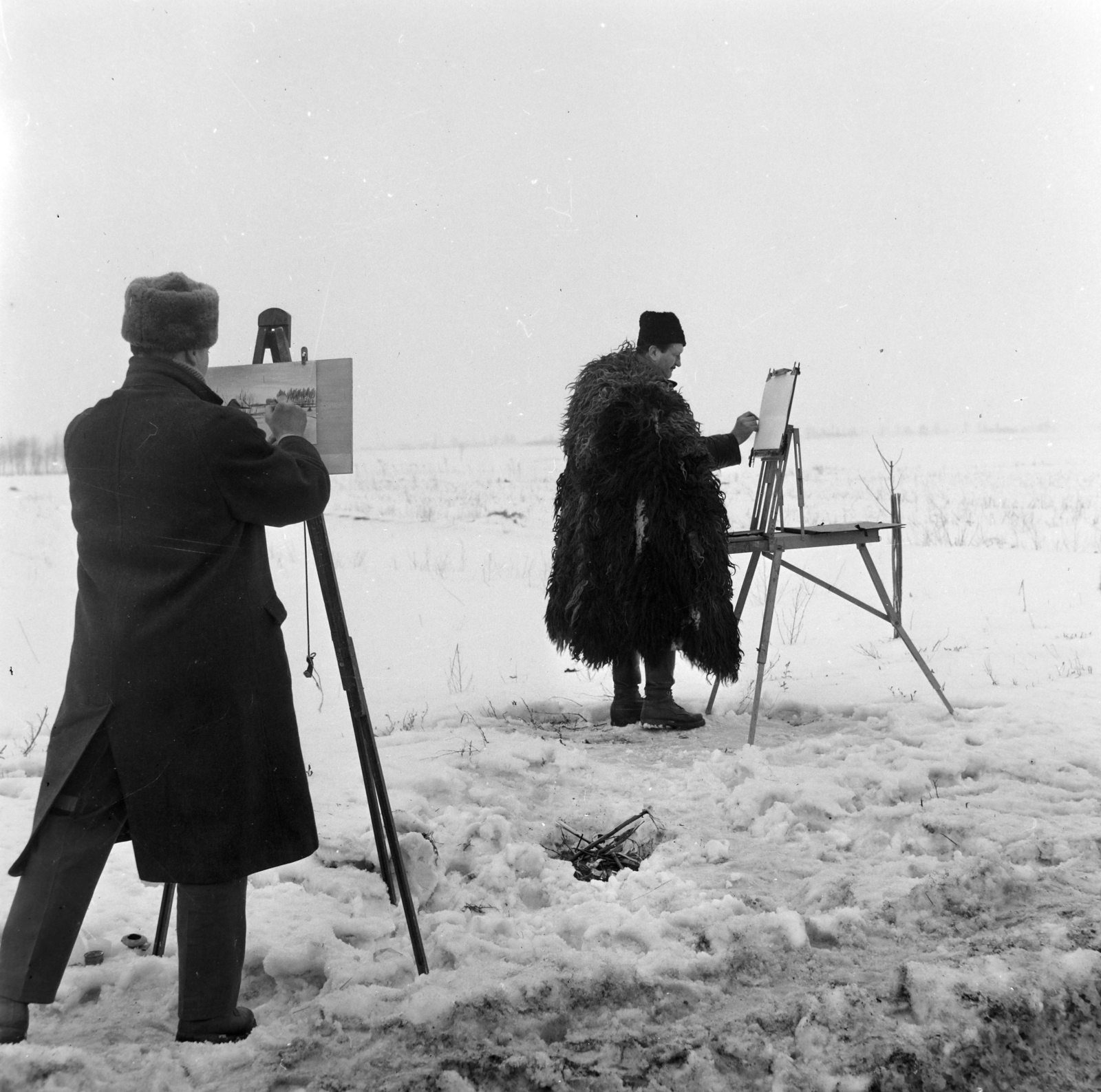Hungary, Hódmezővásárhely, Kurucz D. István festőművész., 1964, Bojár Sándor, Fortepan #177929