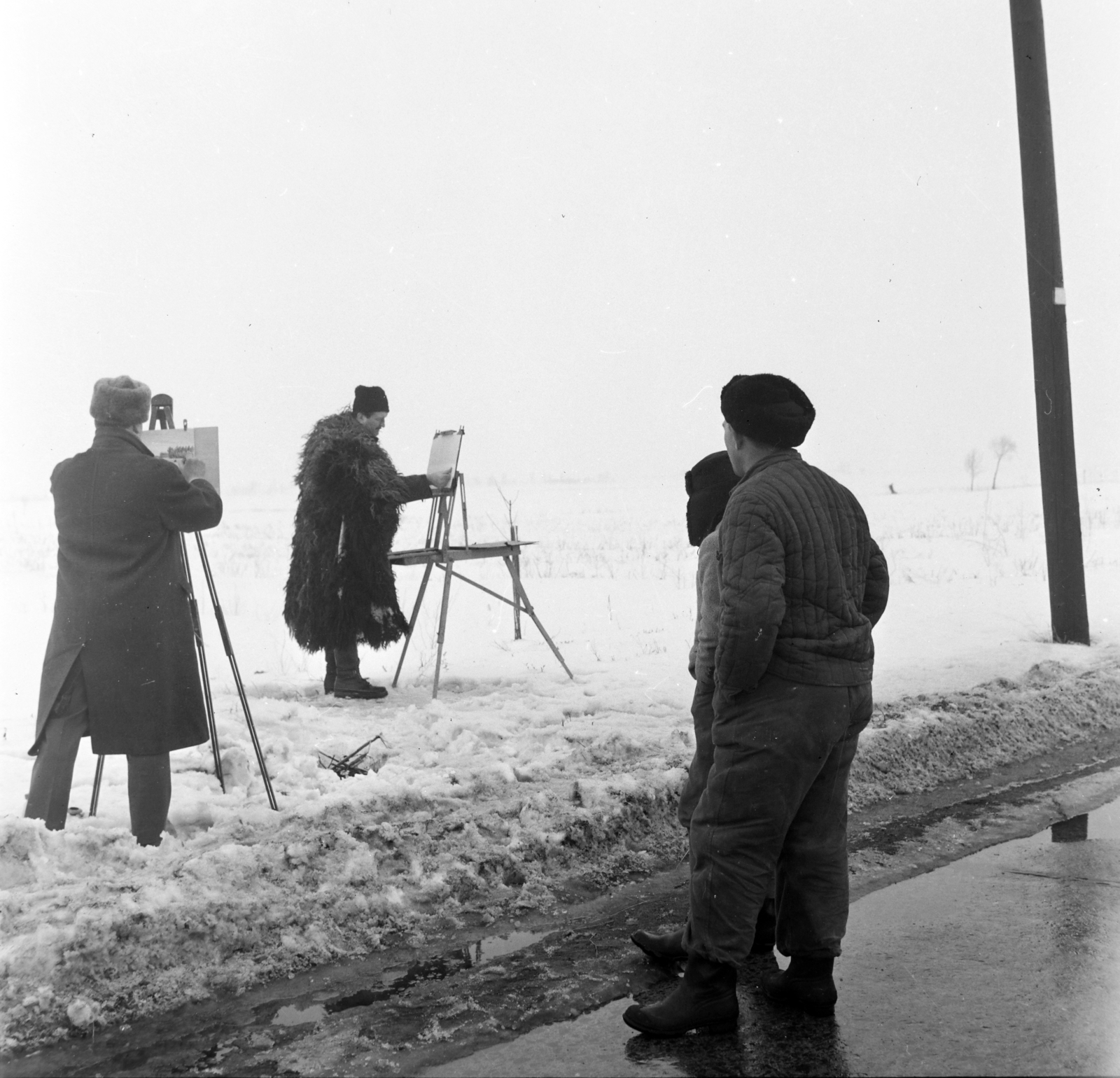 Hungary, Hódmezővásárhely, Kurucz D. István festőművész., 1964, Bojár Sándor, Fortepan #177930