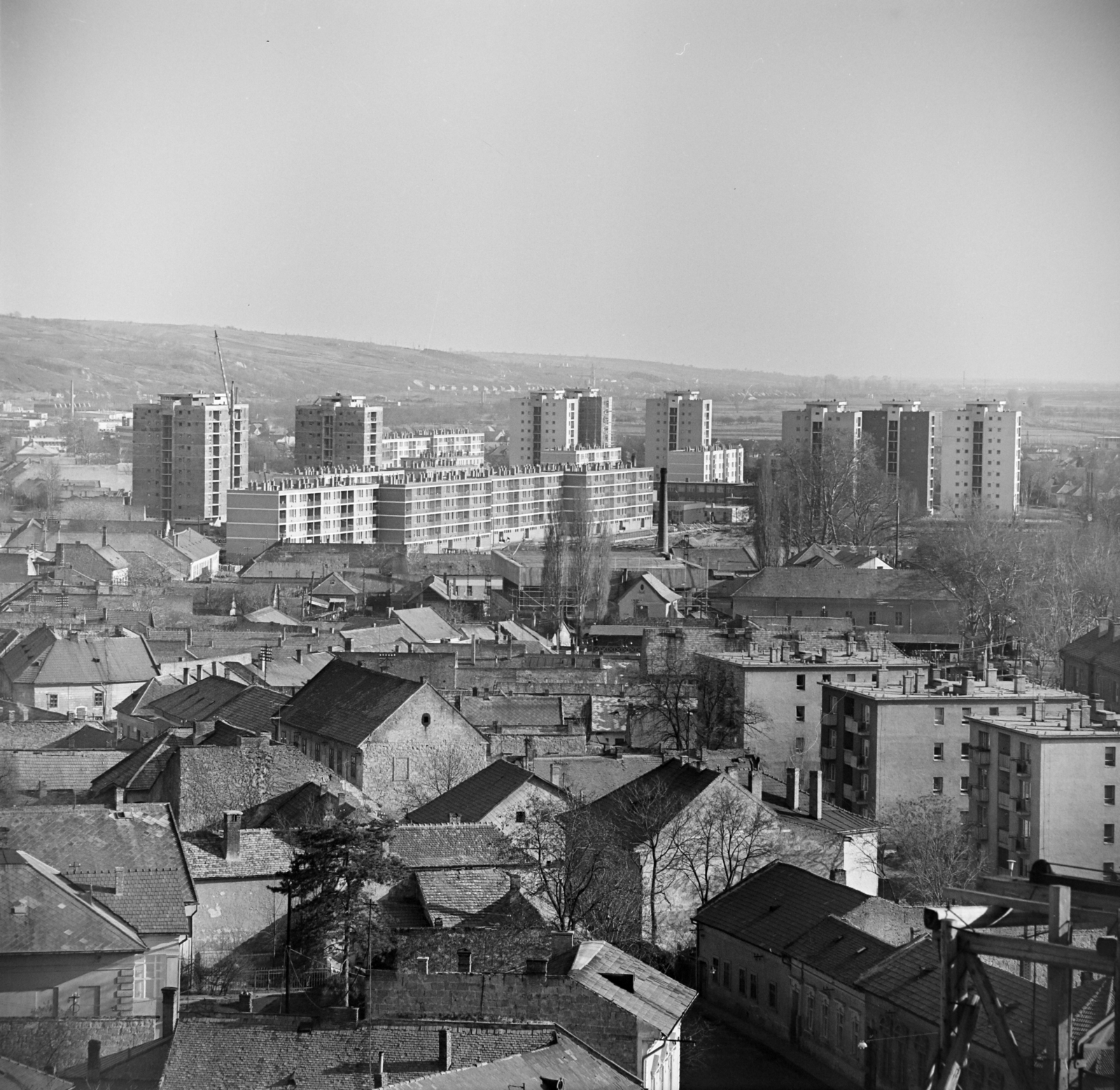 Hungary, Eger, kilátás a várból a Gólya úti és a Hadnagy úti lakótelep felé., 1967, Bojár Sándor, Fortepan #177951