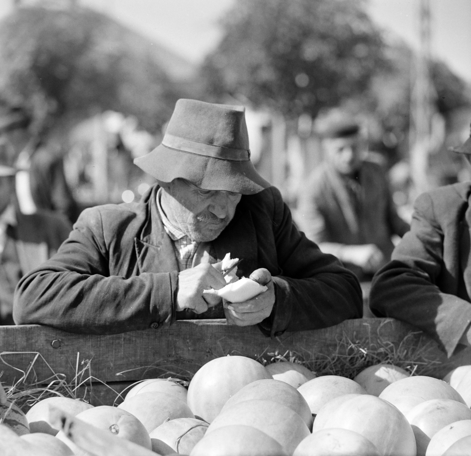 Hungary, Nagykőrös, Kálvin tér, piac., 1965, Bojár Sándor, Fortepan #177981